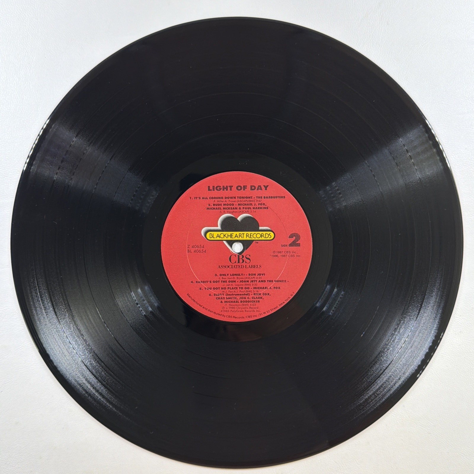 Light of Day Soundtrack LP Blackheart SZ 40654 Joan Jett Michael J Fox NM 1987 - Image 4
