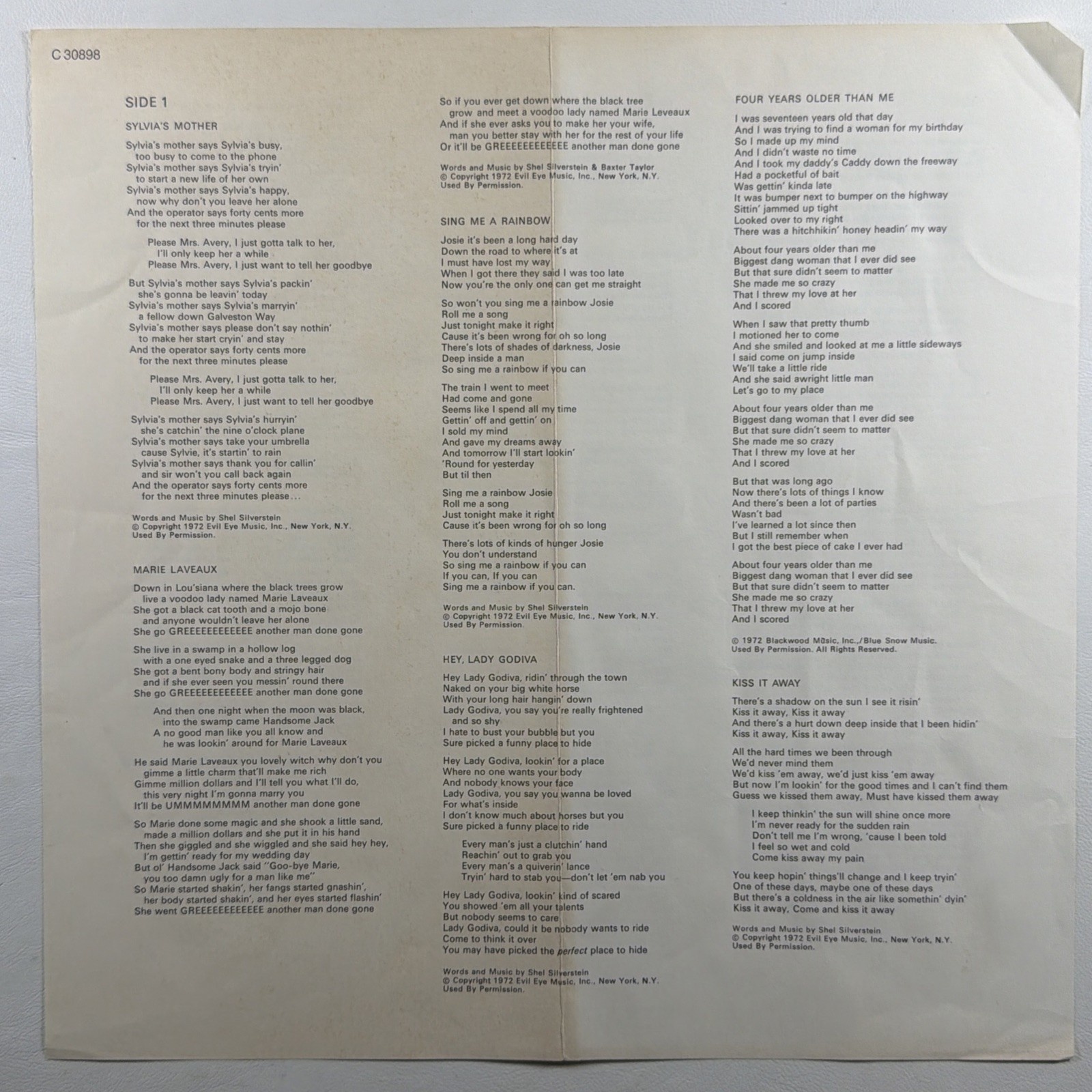 Doctor Hook - Dr. Hook And The Medicine Show LP Columbia C 30898 VG+ 1972 - Image 3
