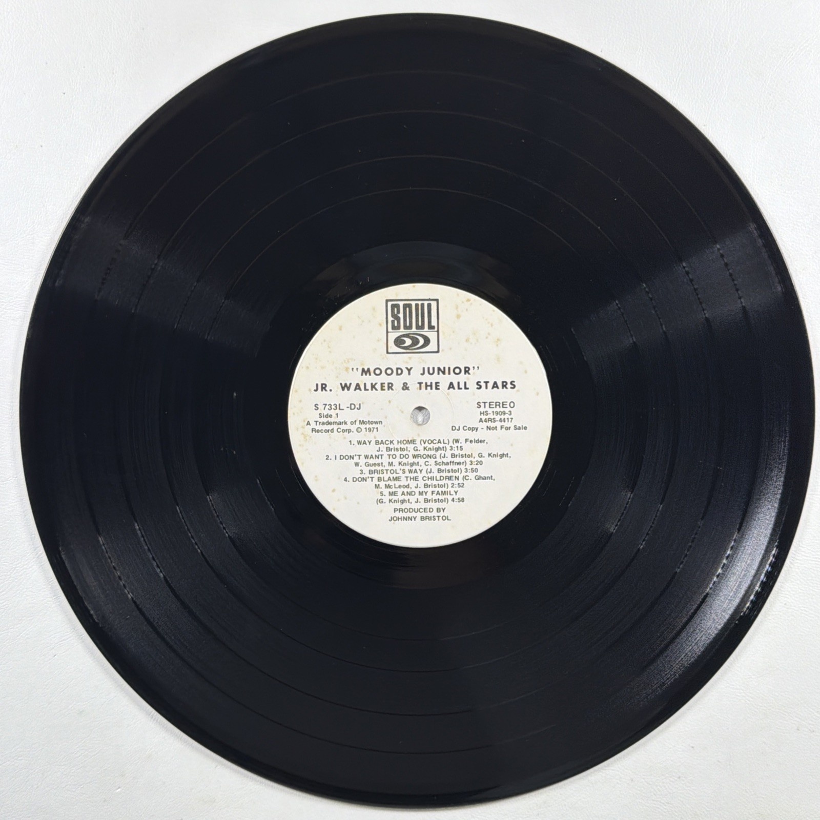 Junior Walker & The All Stars - Moody Jr. LP Soul S733L VG+ White Promo 1971 - Image 5
