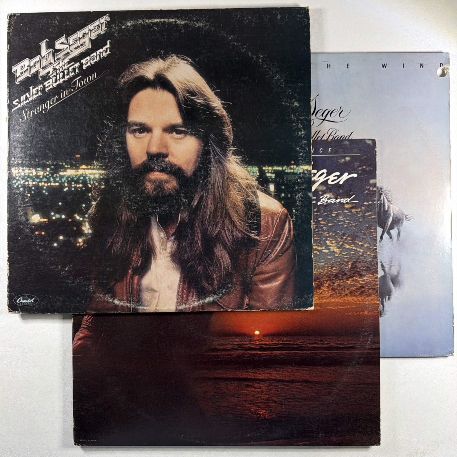 Bob Seger (3 Album Bundle) Against The Wind, The Distance, Stranger In Town VG+