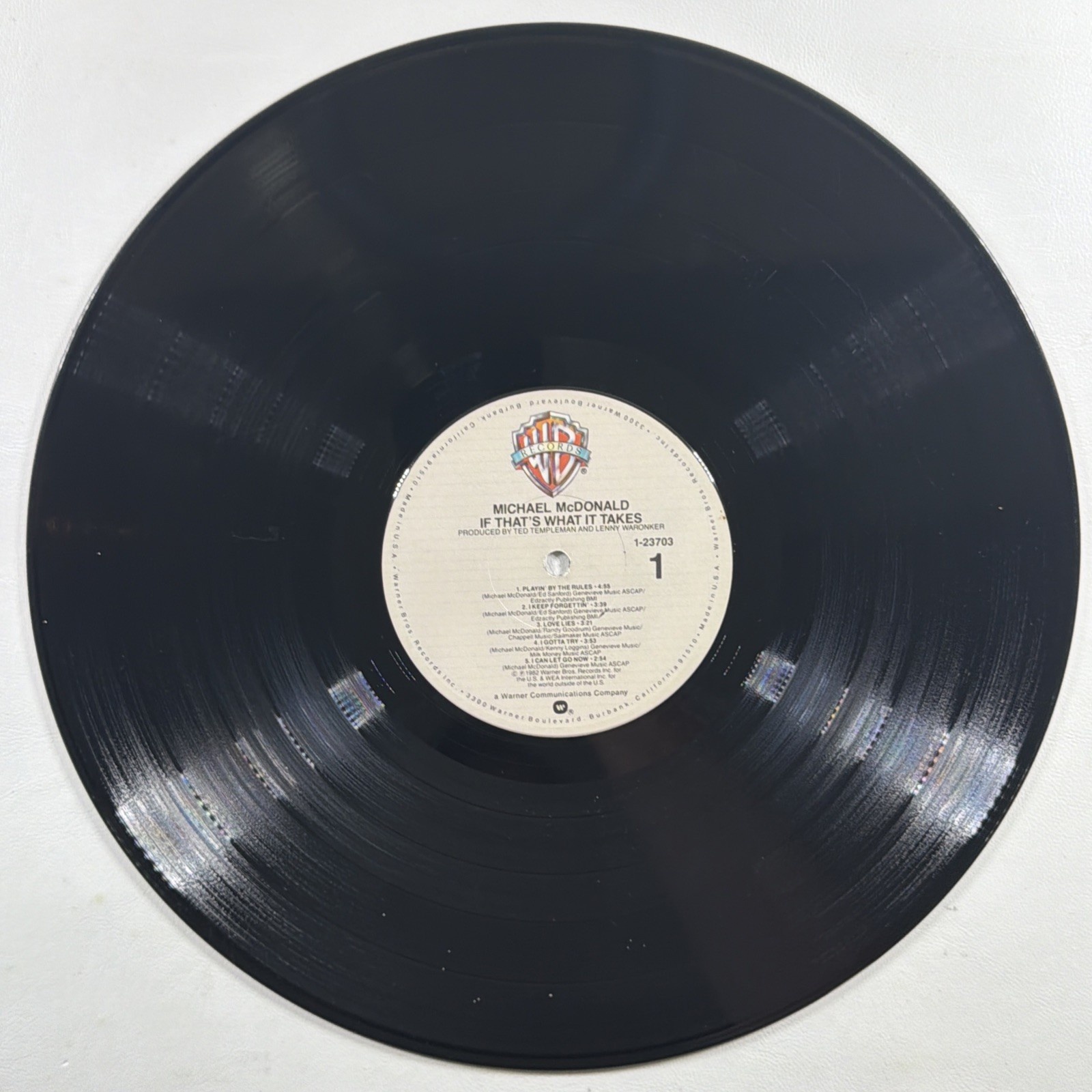 Michael McDonald - If That's What It Takes LP Warner Bros. 1-23703 VG+ 1982 - Image 5