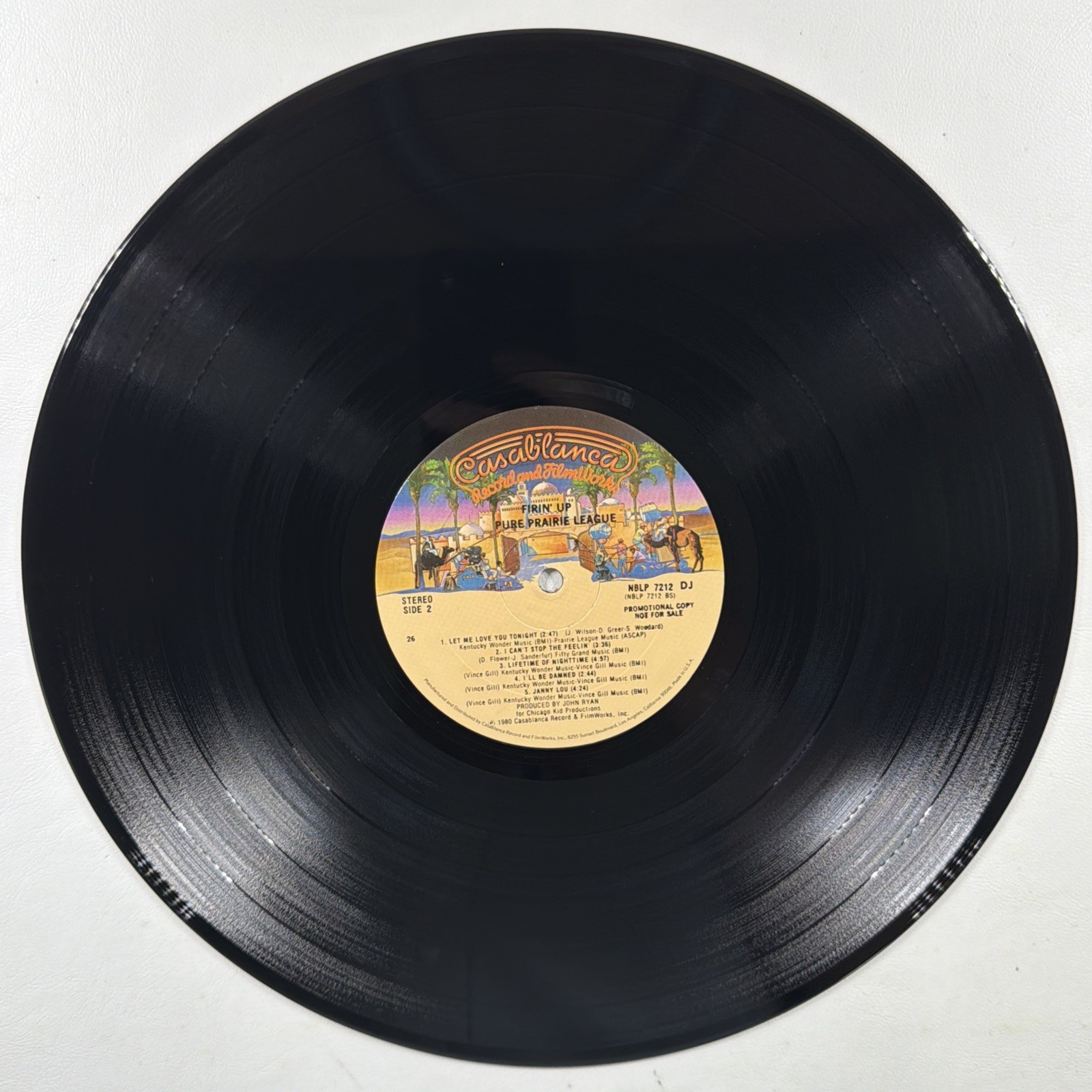 Pure Prairie League - Firin' Up LP Casablanca NBLP 7212 NM Promo 1980 Vince Gill - Image 5