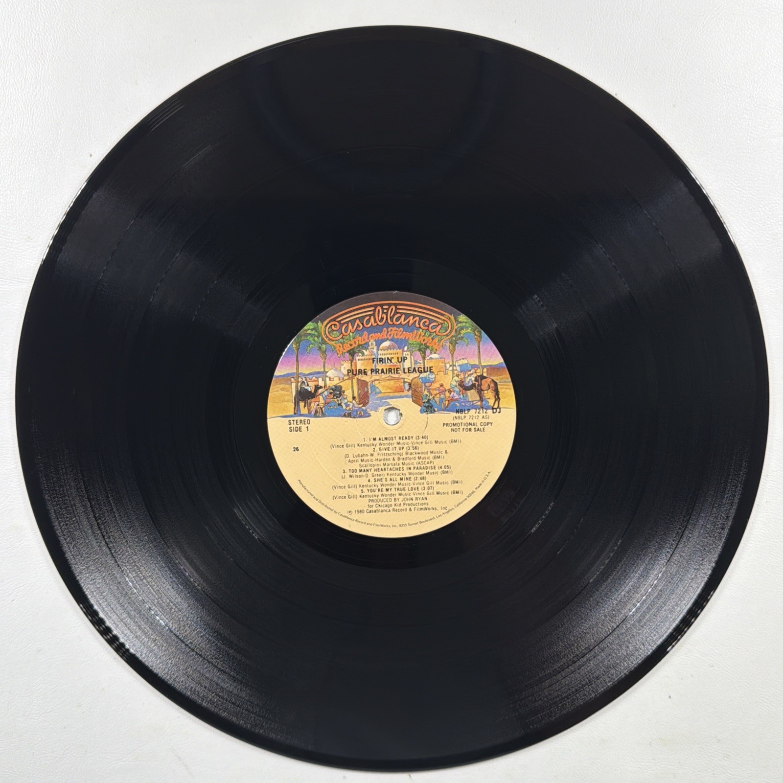 Pure Prairie League - Firin' Up LP Casablanca NBLP 7212 NM Promo 1980 Vince Gill - Image 6
