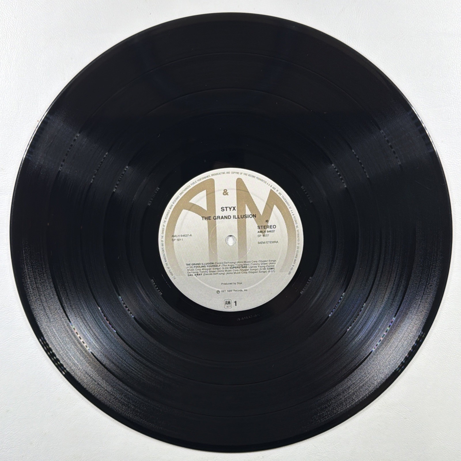 STYX - The Grand Illusion LP A&M AMLH 64637 EX 1977 Holland Come Sail Away - Image 4