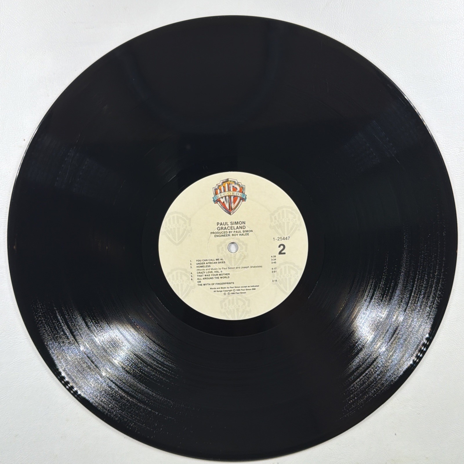 Paul Simon - Graceland LP Warner Bros 25447-1 EX 1986 You Can Call Me Al - Image 5