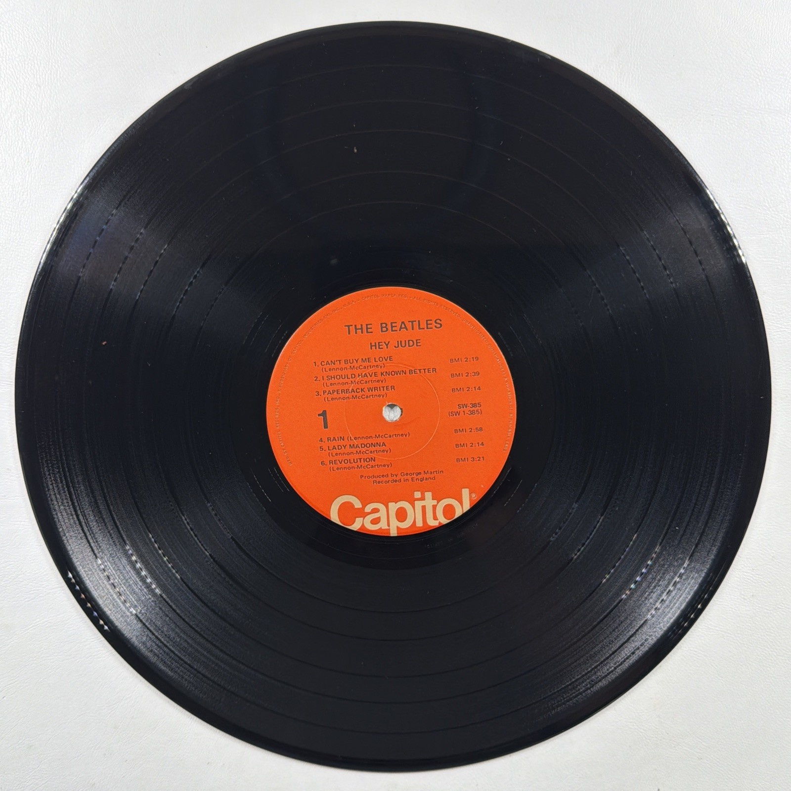The Beatles - Hey Jude LP Capitol SW-385 EX 1976 Revolution Paperback Writer - Image 4