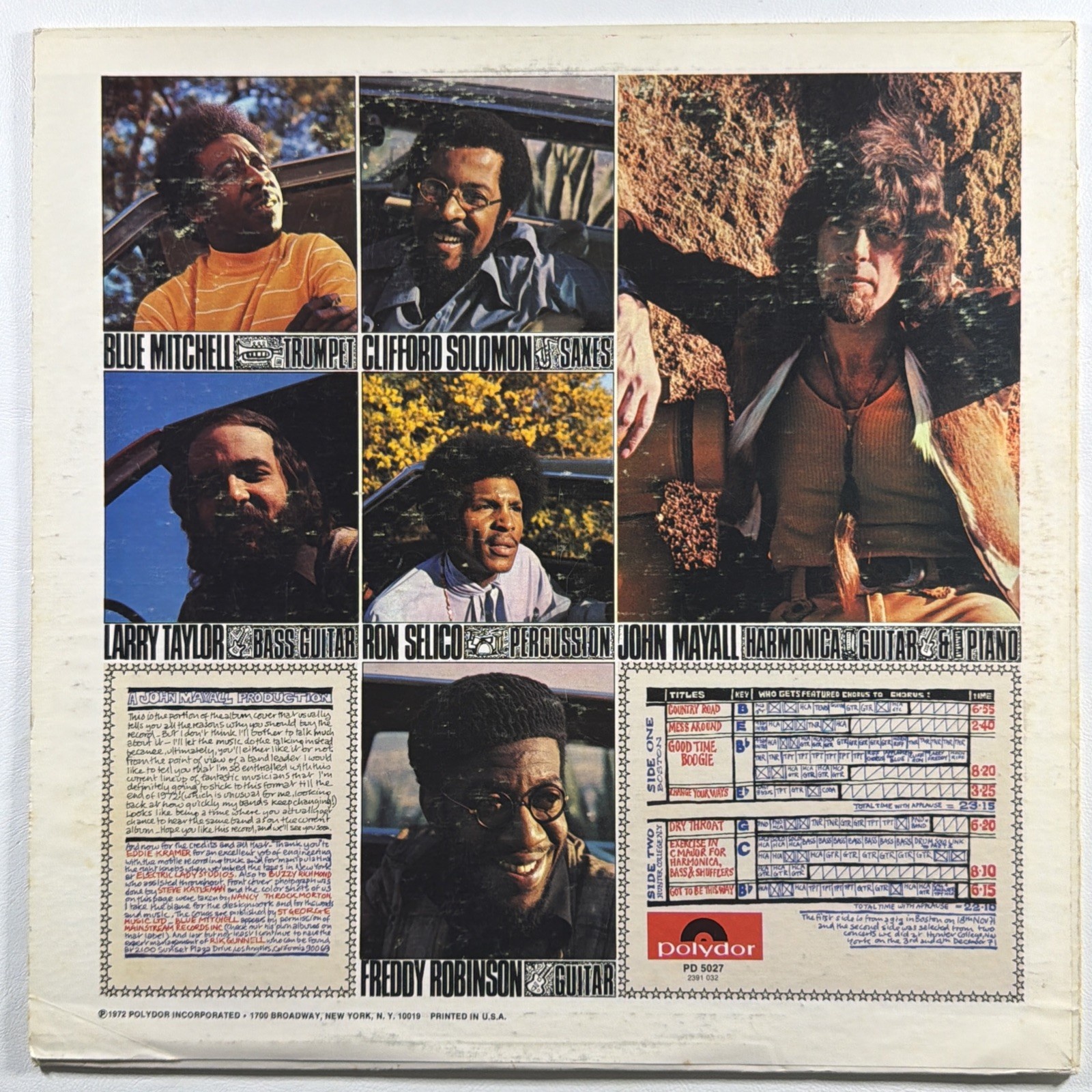 John Mayall - Jazz Blues Fusion Live In Boston & NYC LP Polydor PD-5027 VG+ 1972 - Image 2