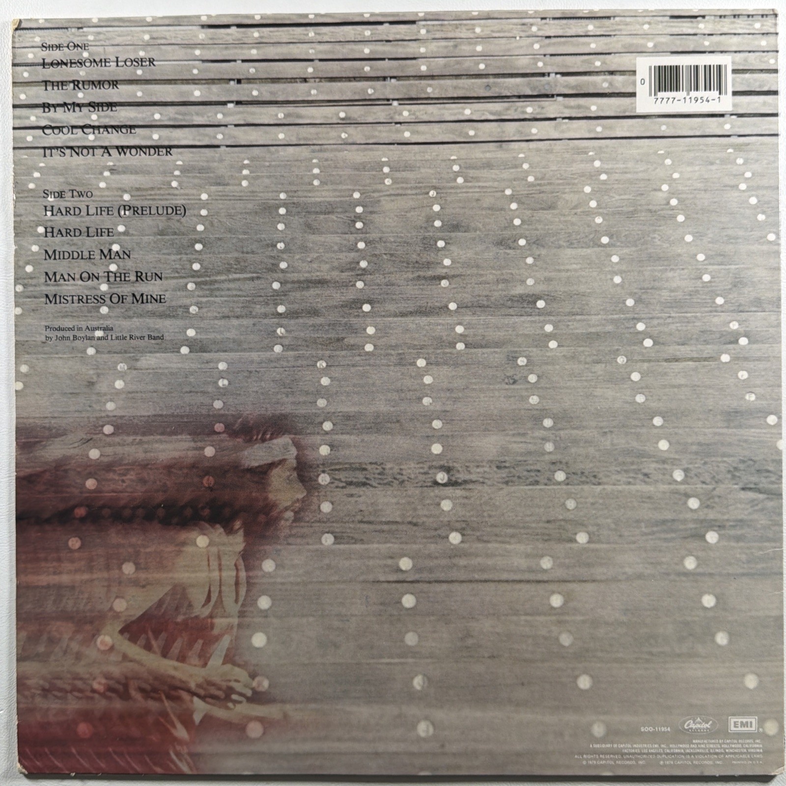 Little River Band - First Under The Wire LP Capitol SOO-11954 VG+ 1979 - Image 2
