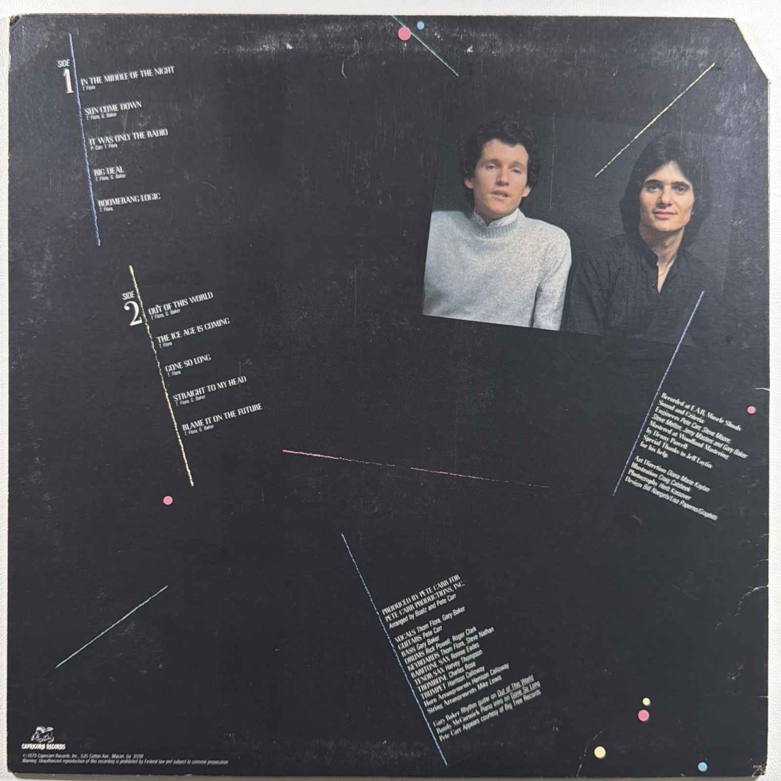 Boatz - Self Titled LP Capricorn Records CPN 0222 EX 1979 - Image 2