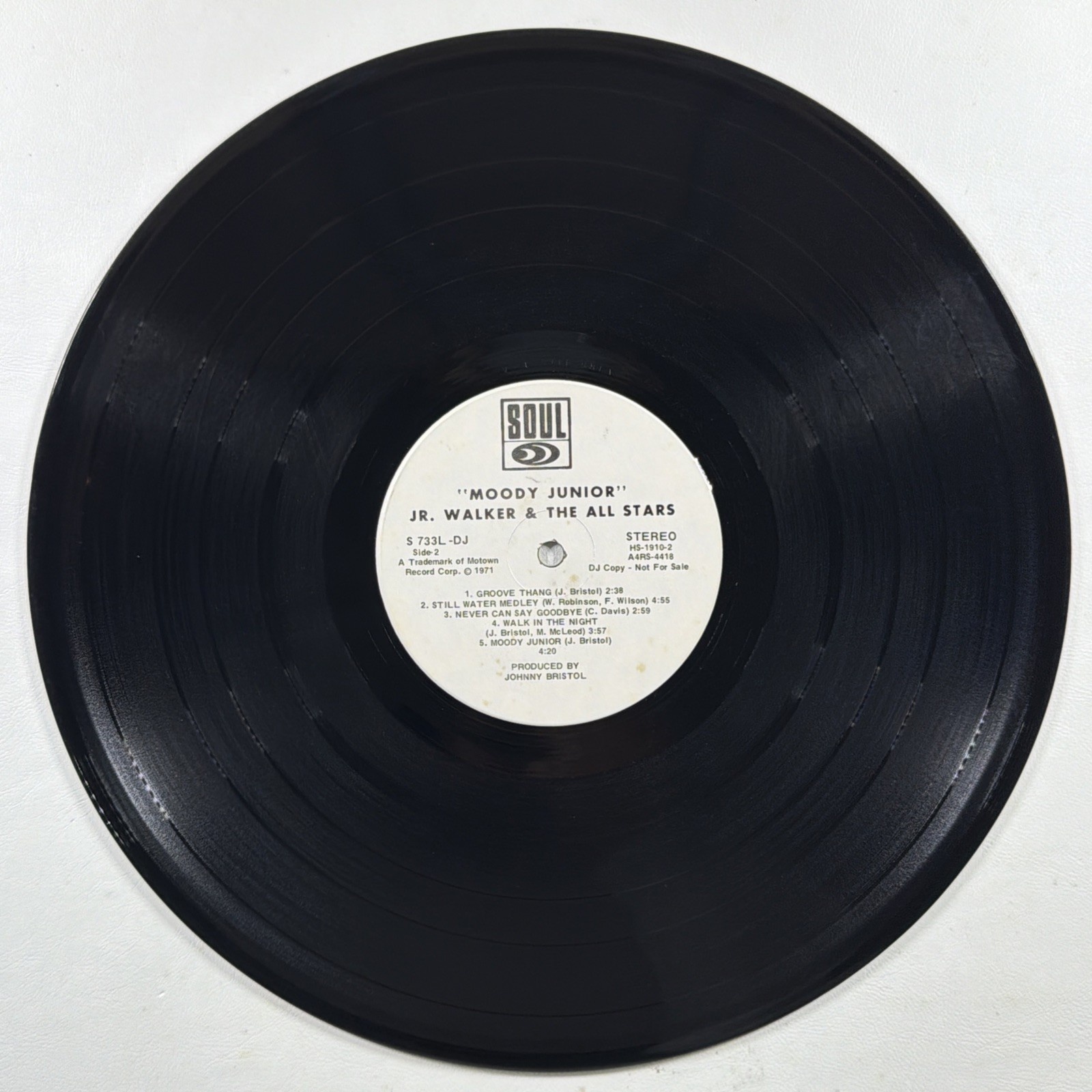 Junior Walker & The All Stars - Moody Jr. LP Soul S733L VG+ White Promo 1971 - Image 6