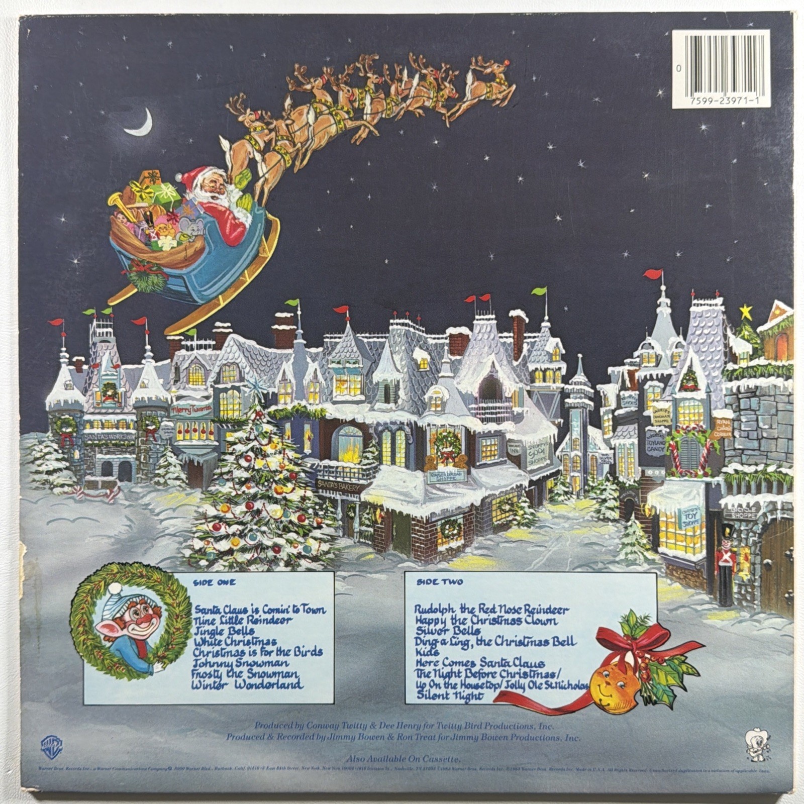 Conway Twitty - Merry Twismas From Conway Twitty… LP Warner 23971-1 EX 1983 Gate - Image 2