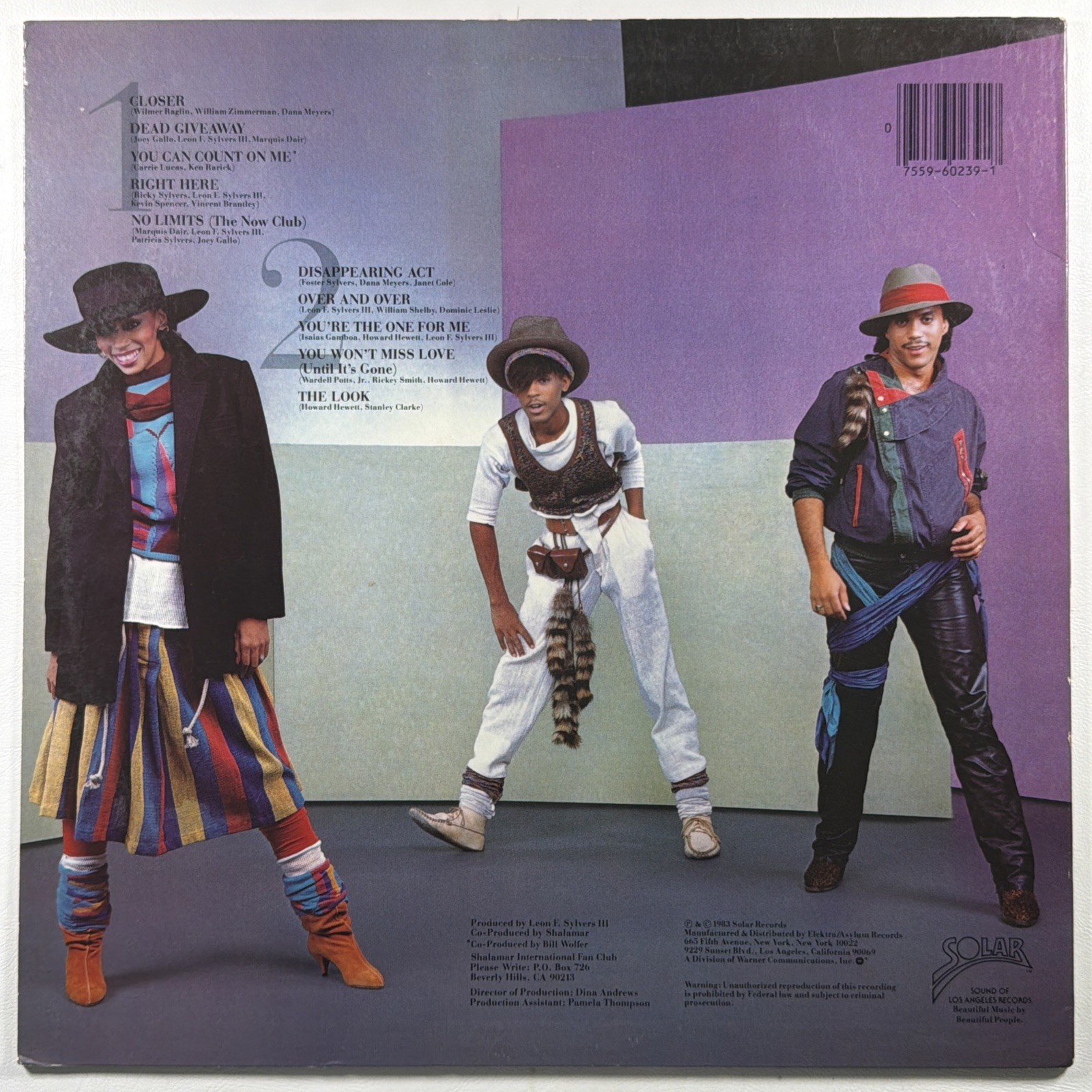 Shalamar - The Look LP Solar 60239-1 NM 1983 Funk Soul Disco - Image 2