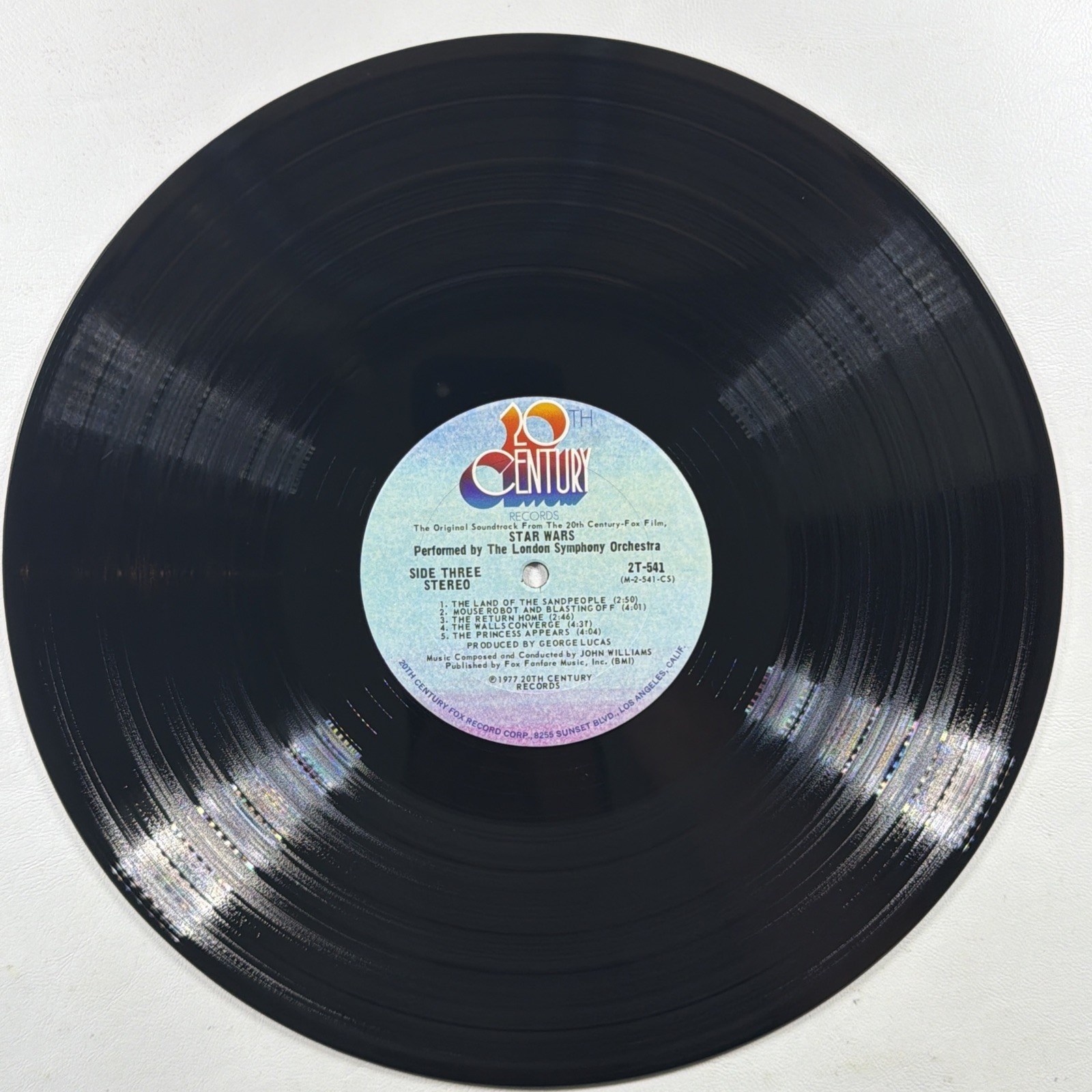 John Williams Star Wars Soundtrack LP 20th Century 2T-541 EX Rare PROMO 1977 - Image 7