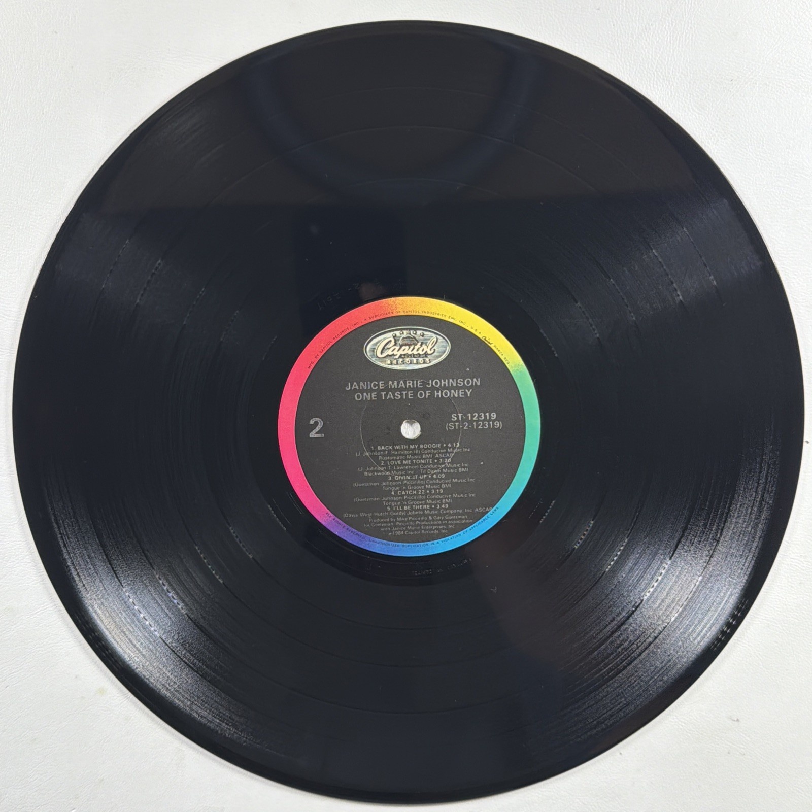 Janice Marie Johnson - One Taste of Honey LP Capitol ST-12319 NM 1984 Promo - Image 5