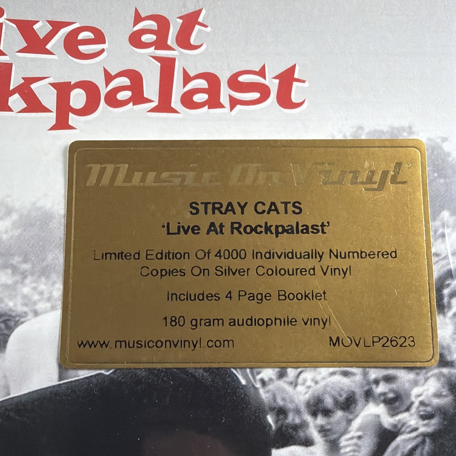 Stray Cats - Live At Rockpalast 3LP RSD Ltd Ed 3968/4k Sealed Silver 180g Insert - Image 2