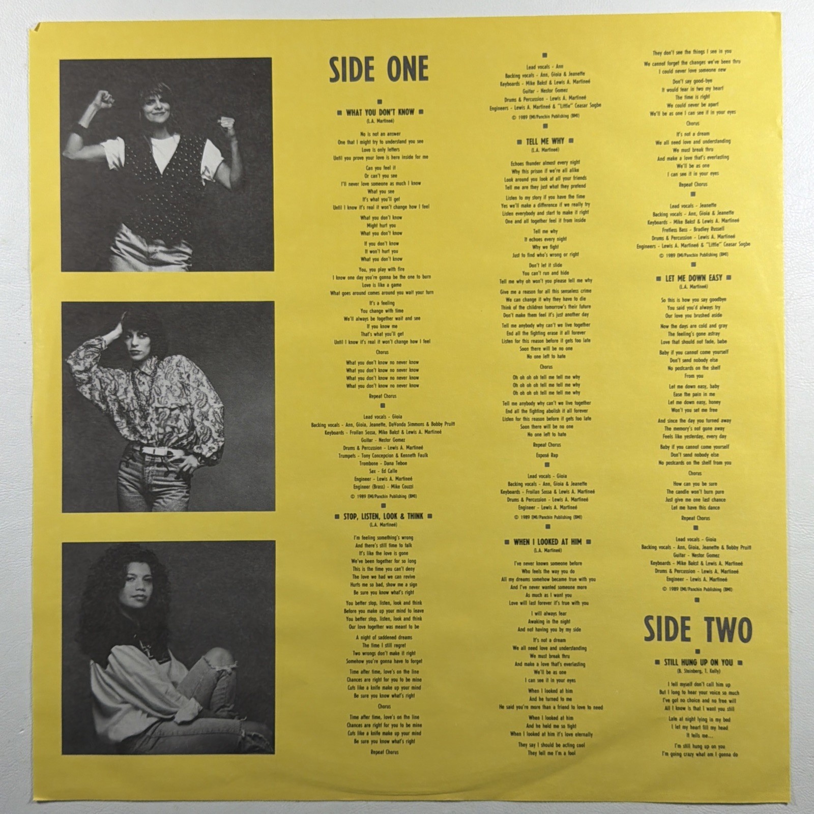 Expose - What You Don’t Know LP Arista AL 8532 NM Insert 1989 - Image 3