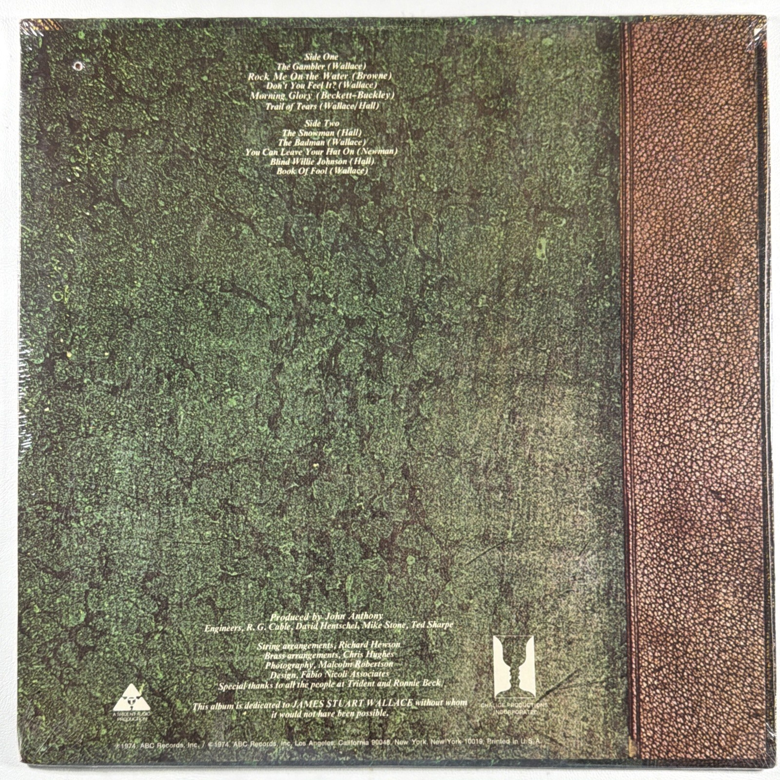 Eugene Wallace - Book Of Fool LP ABC Records ABCX-810 Sealed 1974 Country Rock - Image 2
