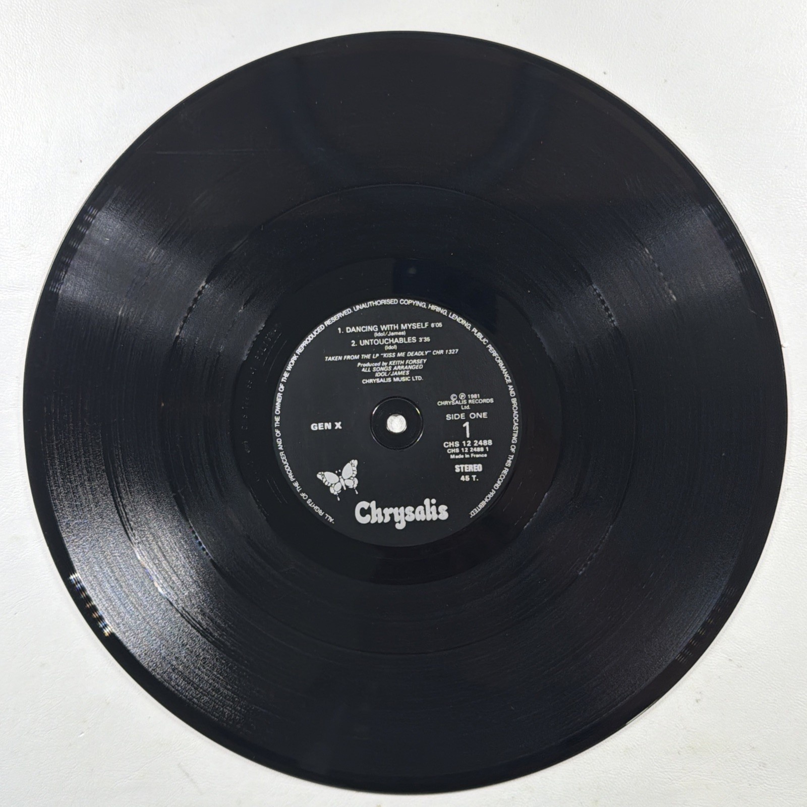 Gen X - 4 EP Chrysalis CHS 122488 VG+ 1981 France Billy Idol Dancing With Myself - Image 5