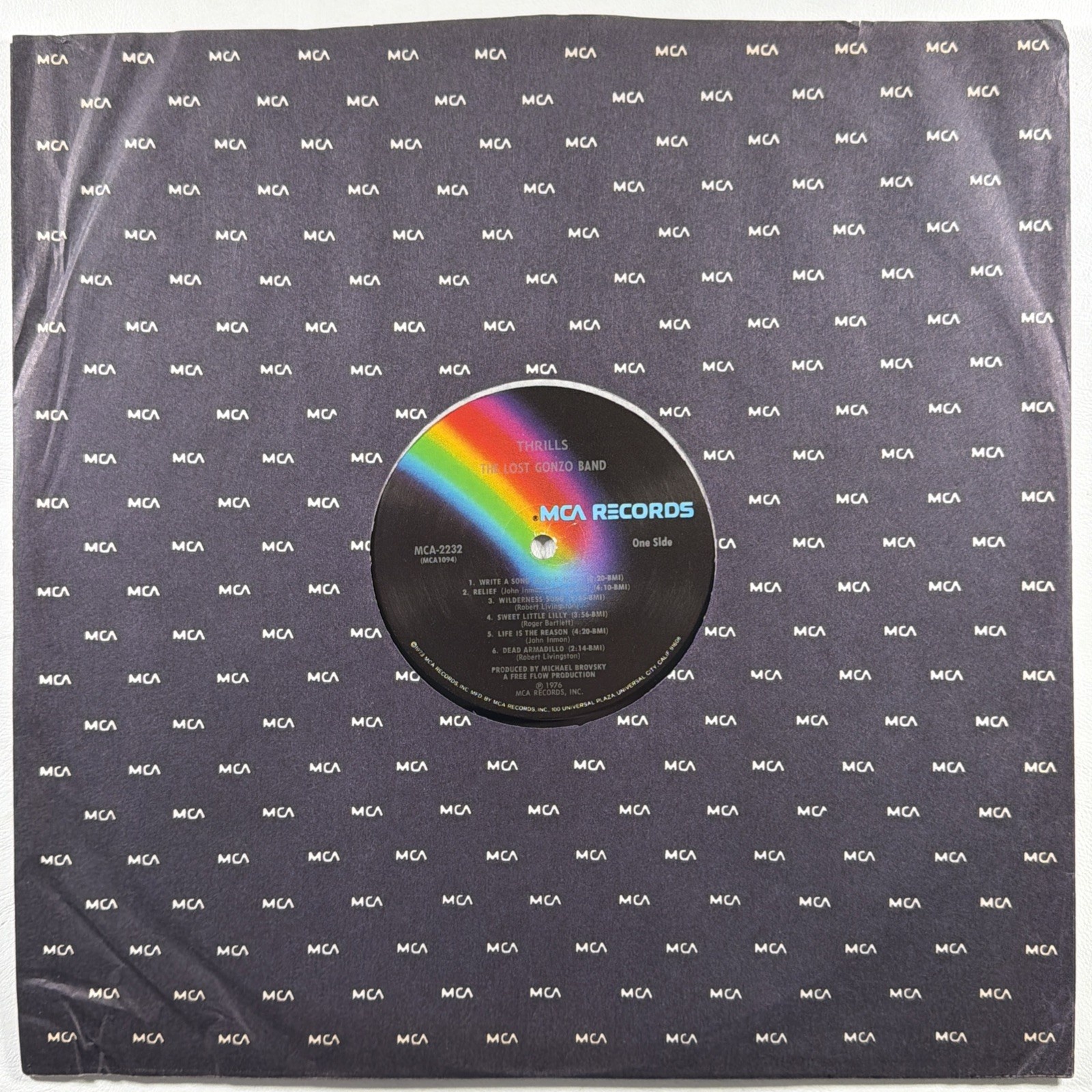 The Lost Gonzo Band - Thrills LP MCA 2332 EX 1976 Promo Insert Rock Funk Soul - Image 4