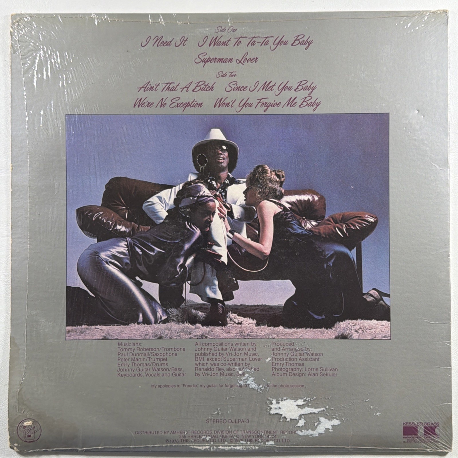 Johnny Guitar Watson - Ain't That A Bitch LP DJM Records DJLPA-3 VG 1976 Shrink - Image 2