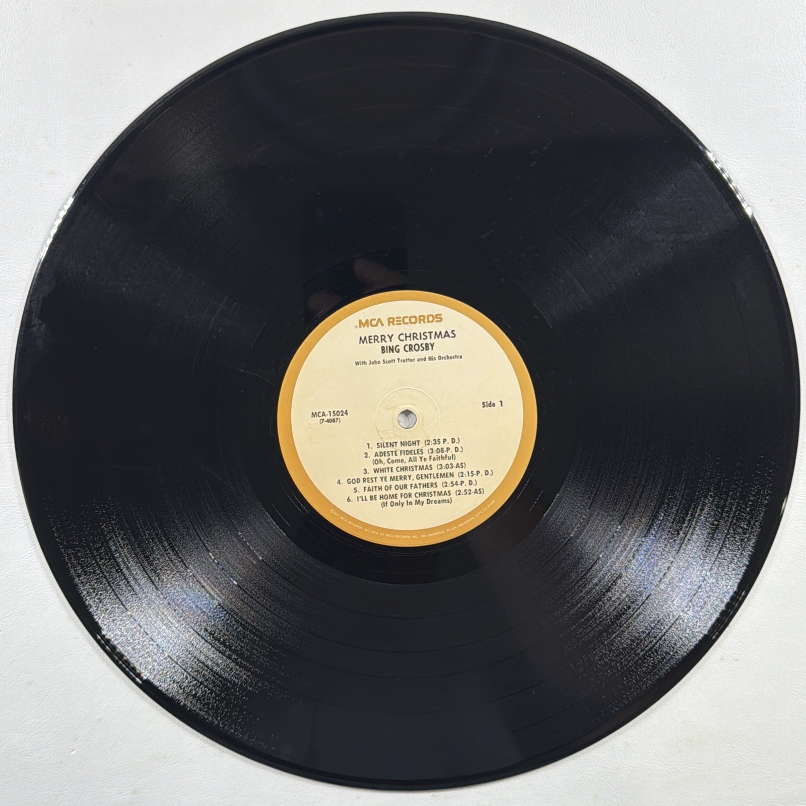 Bing Crosby - Merry Christmas LP MCA-15024 VG+ Reissue Silent Night - Image 5