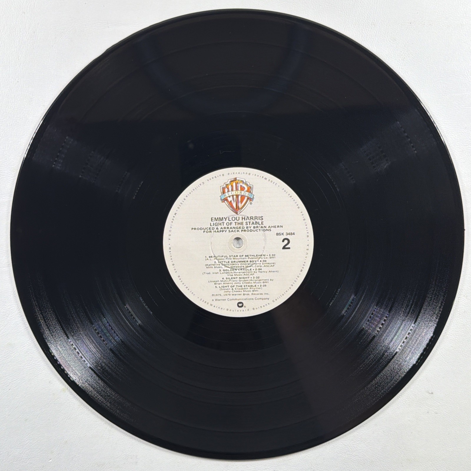 Emmylou Harris - Light of the Stable The Christmas Album LP Warner BSK 3484 EX - Image 4