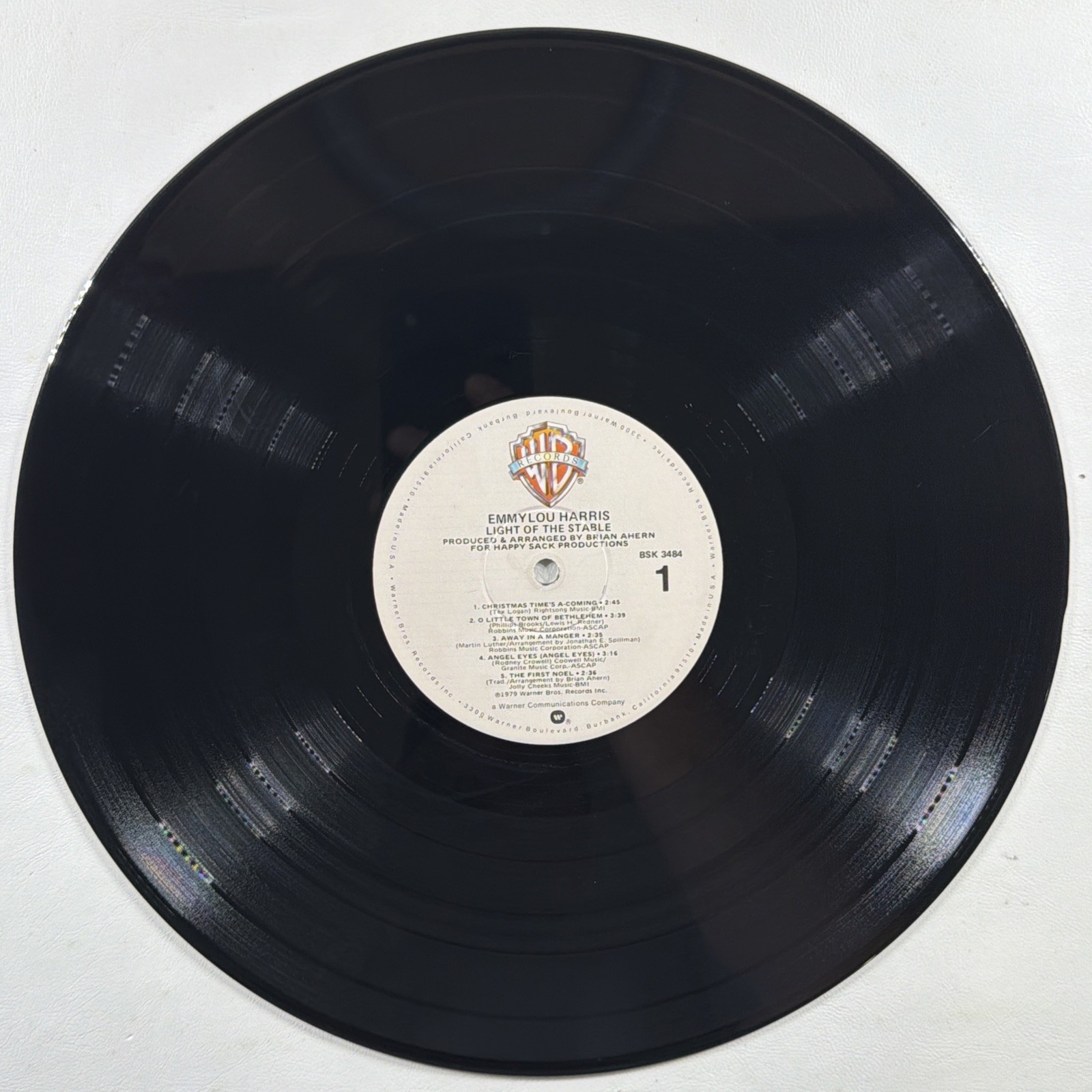 Emmylou Harris - Light of the Stable The Christmas Album LP Warner BSK 3484 EX - Image 5