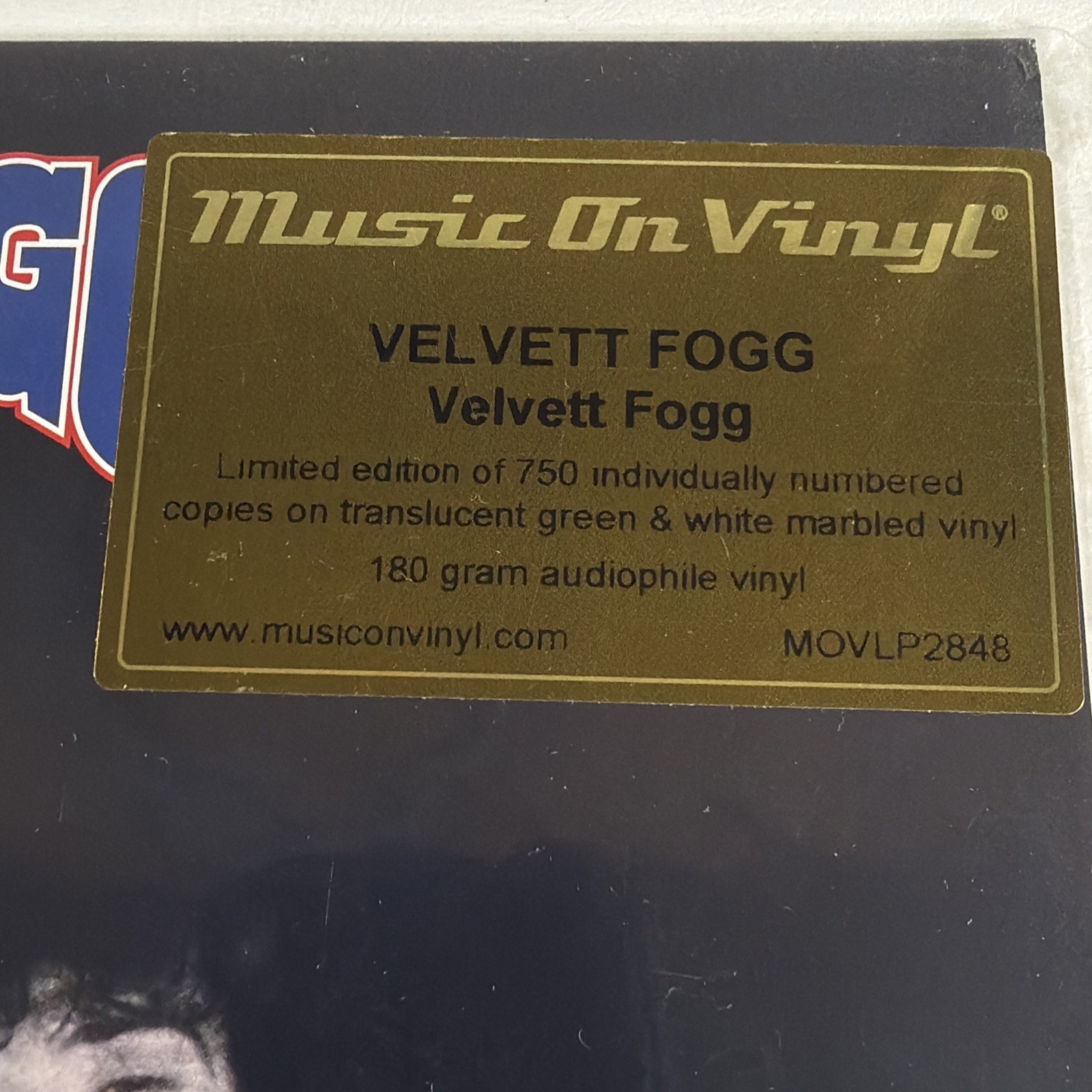 Velvett Fogg - Self Titled LP MOVLP2848 Sealed 180g Ltd Ed Green Marble 354/750 - Image 2