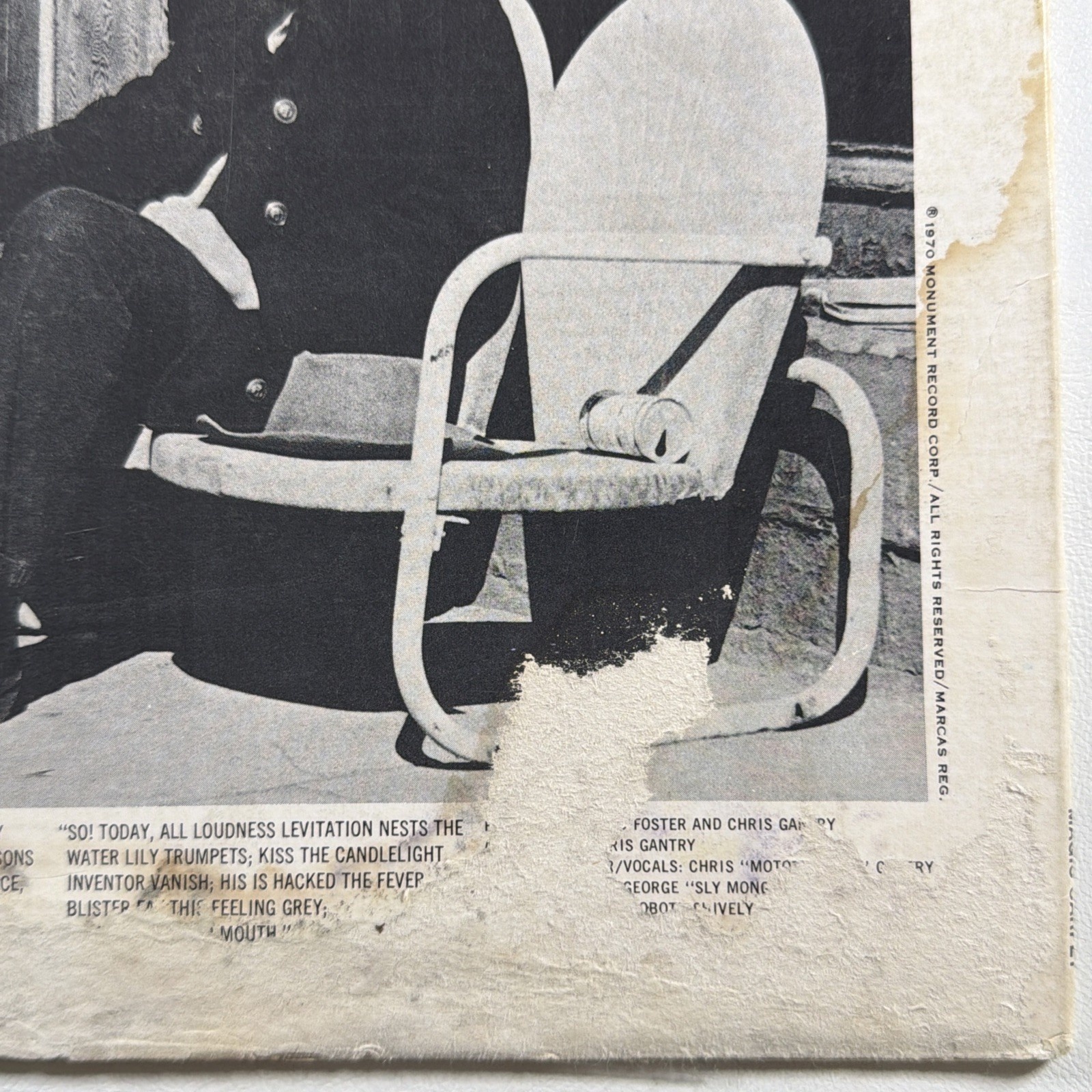 Chris Gantry - Motor Mouth LP Magic Carpet MCS16000 VG Psych Rock 1970 - Image 3