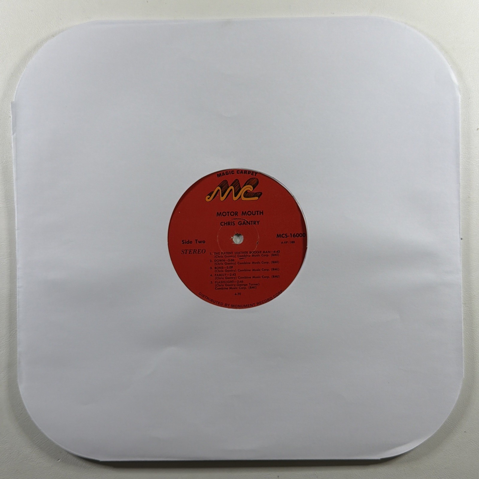 Chris Gantry - Motor Mouth LP Magic Carpet MCS16000 VG Psych Rock 1970 - Image 5
