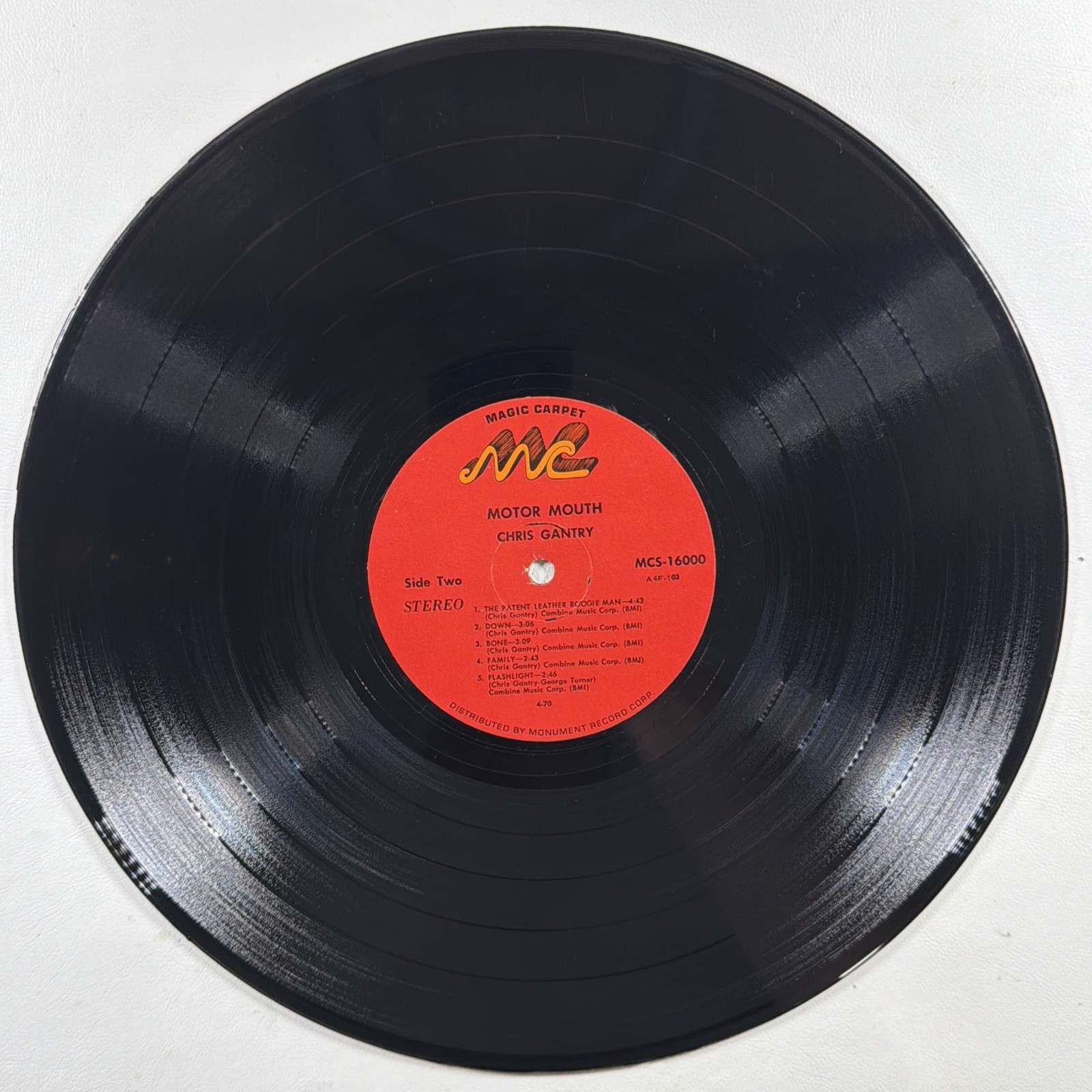 Chris Gantry - Motor Mouth LP Magic Carpet MCS16000 VG Psych Rock 1970 - Image 6