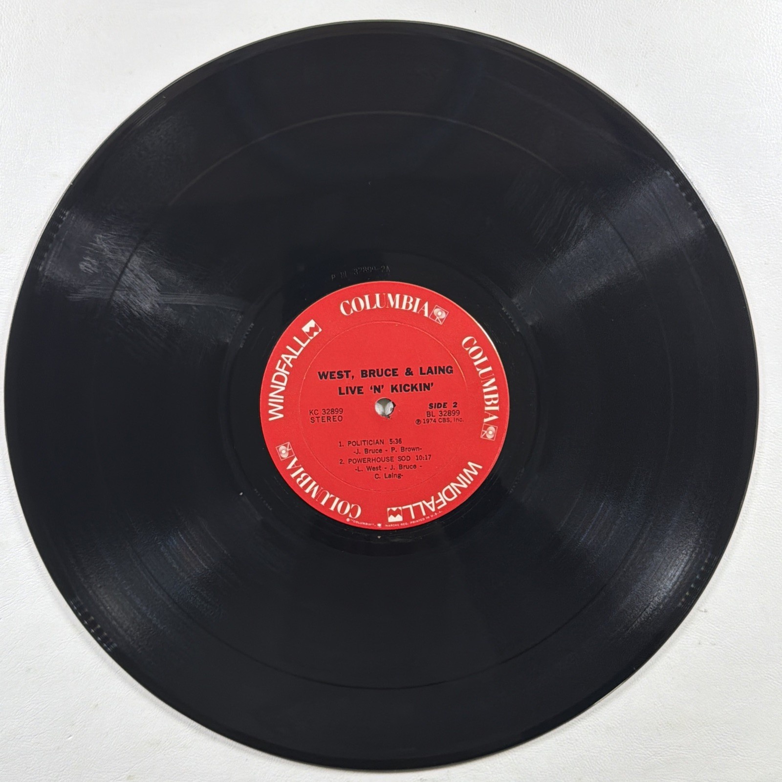 West, Bruce & Laing - Live 'N' Kickin' LP Columbia Records KC 32899 VG+ 1974 - Image 5