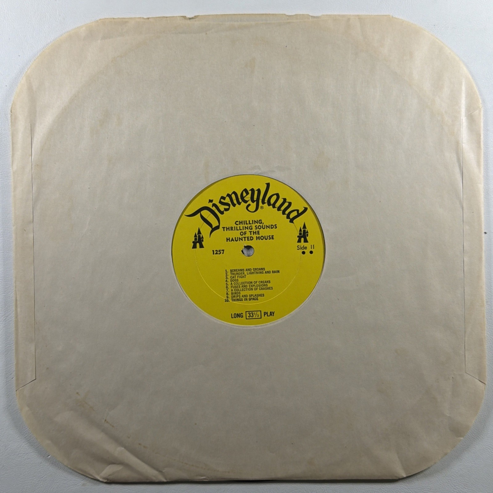 Walt Disney Studios Chilling, Thrilling Sounds Haunted House LP VG+ Halloween - Image 2