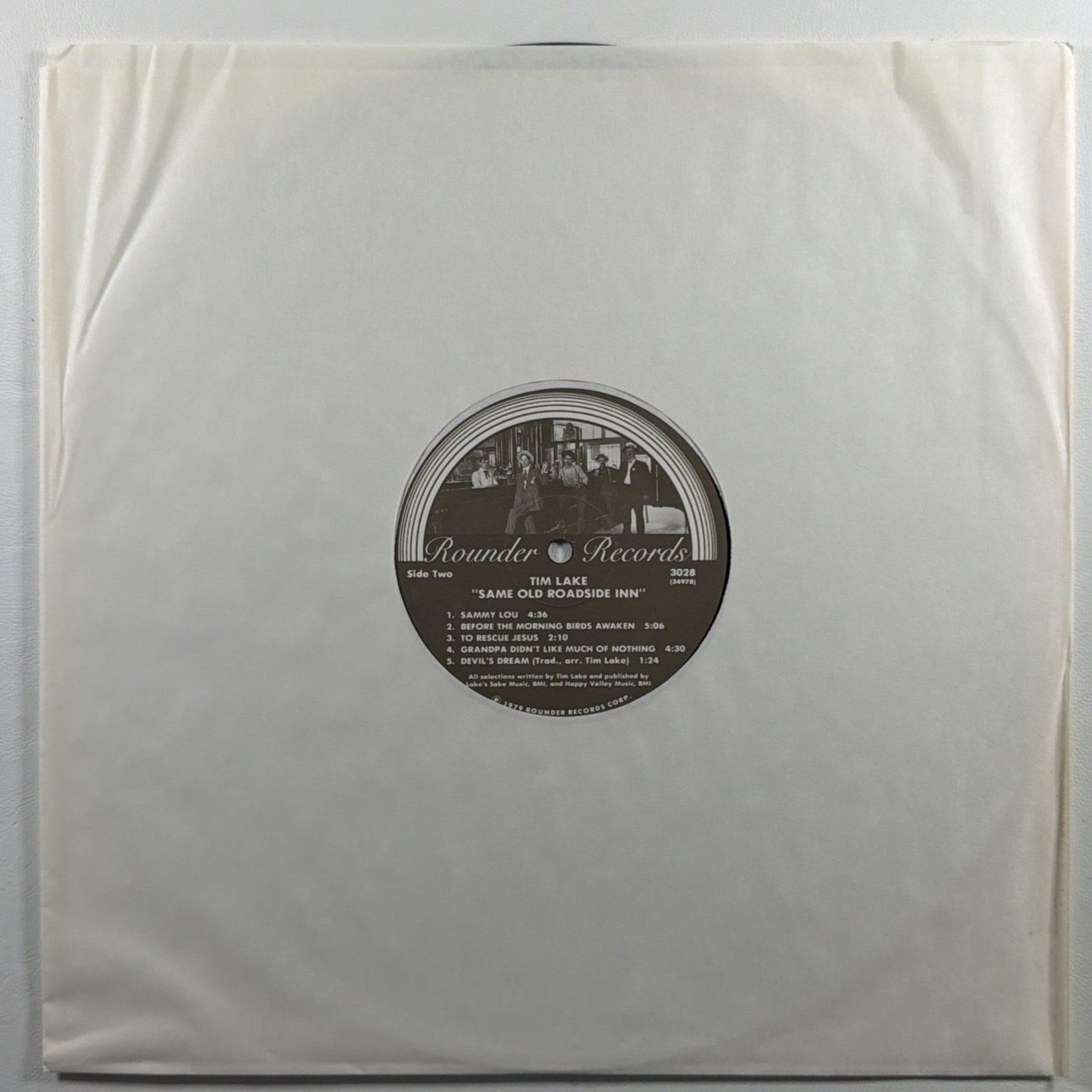 Tim Lake - Same Old Roadside Inn LP Rounder Records 3028 VG+ 1979 Promo Insert - Image 5