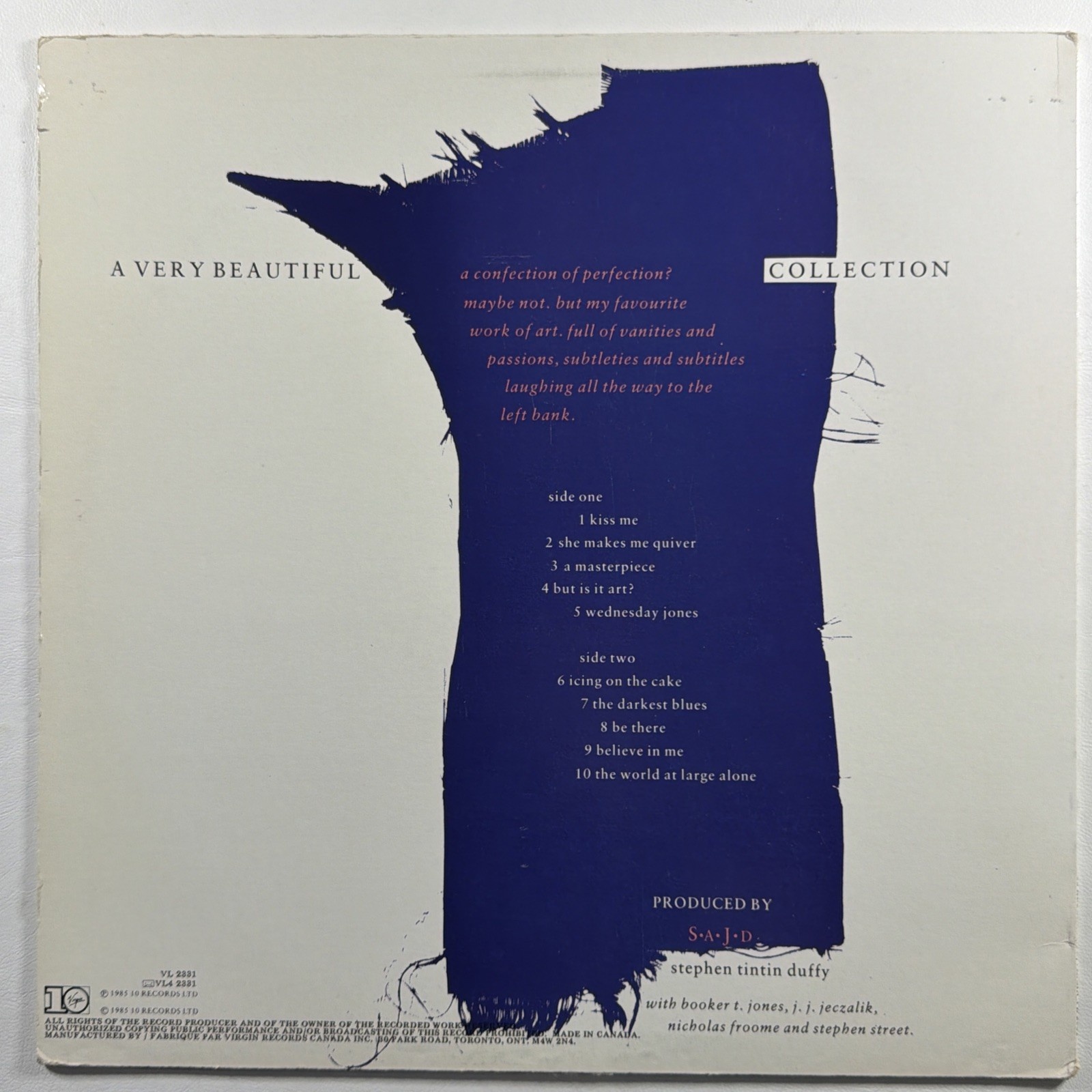 Stephen Tin Tin Duffy - The Ups And Downs LP 10 Records VL 2321 VG+ 1985 Canada - Image 2