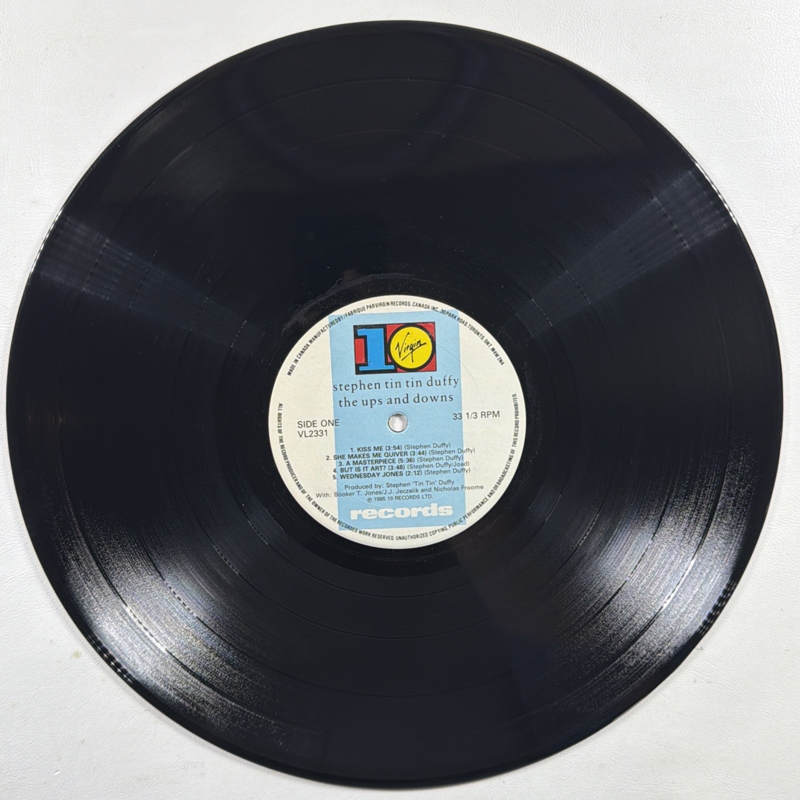 Stephen Tin Tin Duffy - The Ups And Downs LP 10 Records VL 2321 VG+ 1985 Canada - Image 5