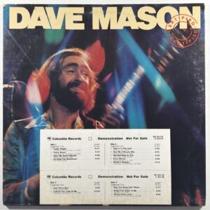 Dave Mason - Certified Live 2LP Columbia PG 34174 EX White Label Promo 1976 Gate