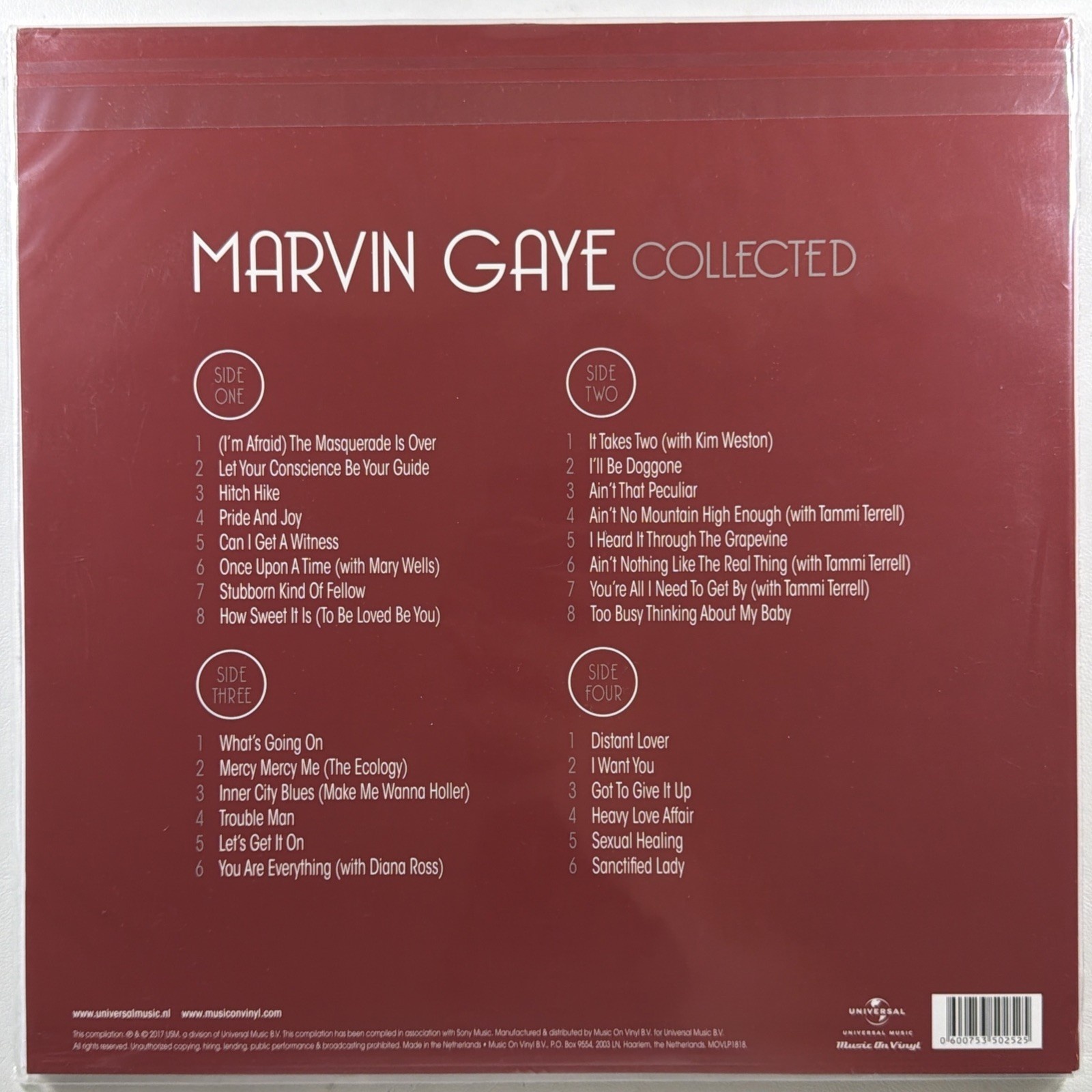 Marvin Gaye - Collected 2LP MOVLP1818 Sealed 180g Netherlands Gate 2017 - Image 3
