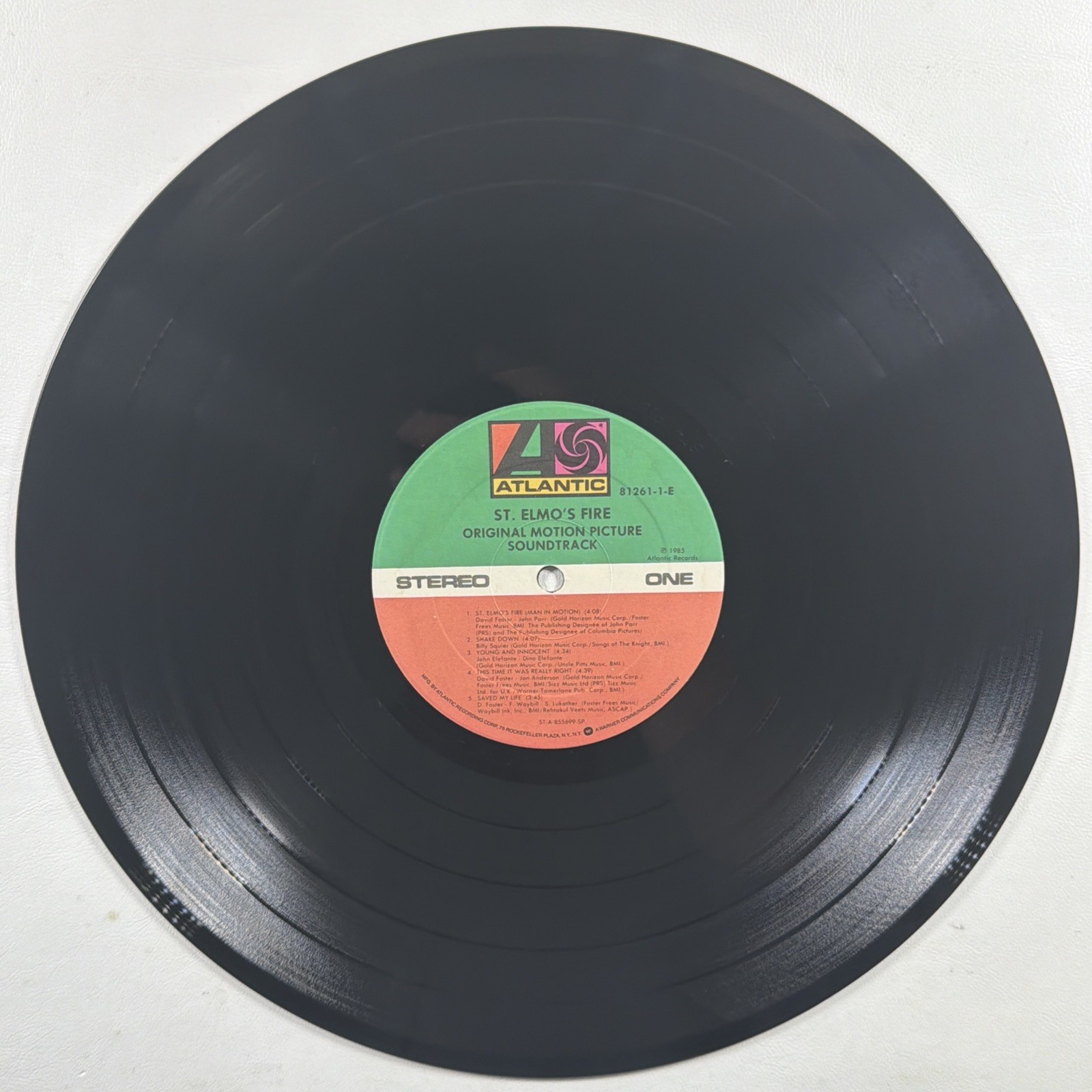 St. Elmo's Fire Soundtrack LP Atlantic 81261-1E EX 1985 Shrinkwrap - Image 5
