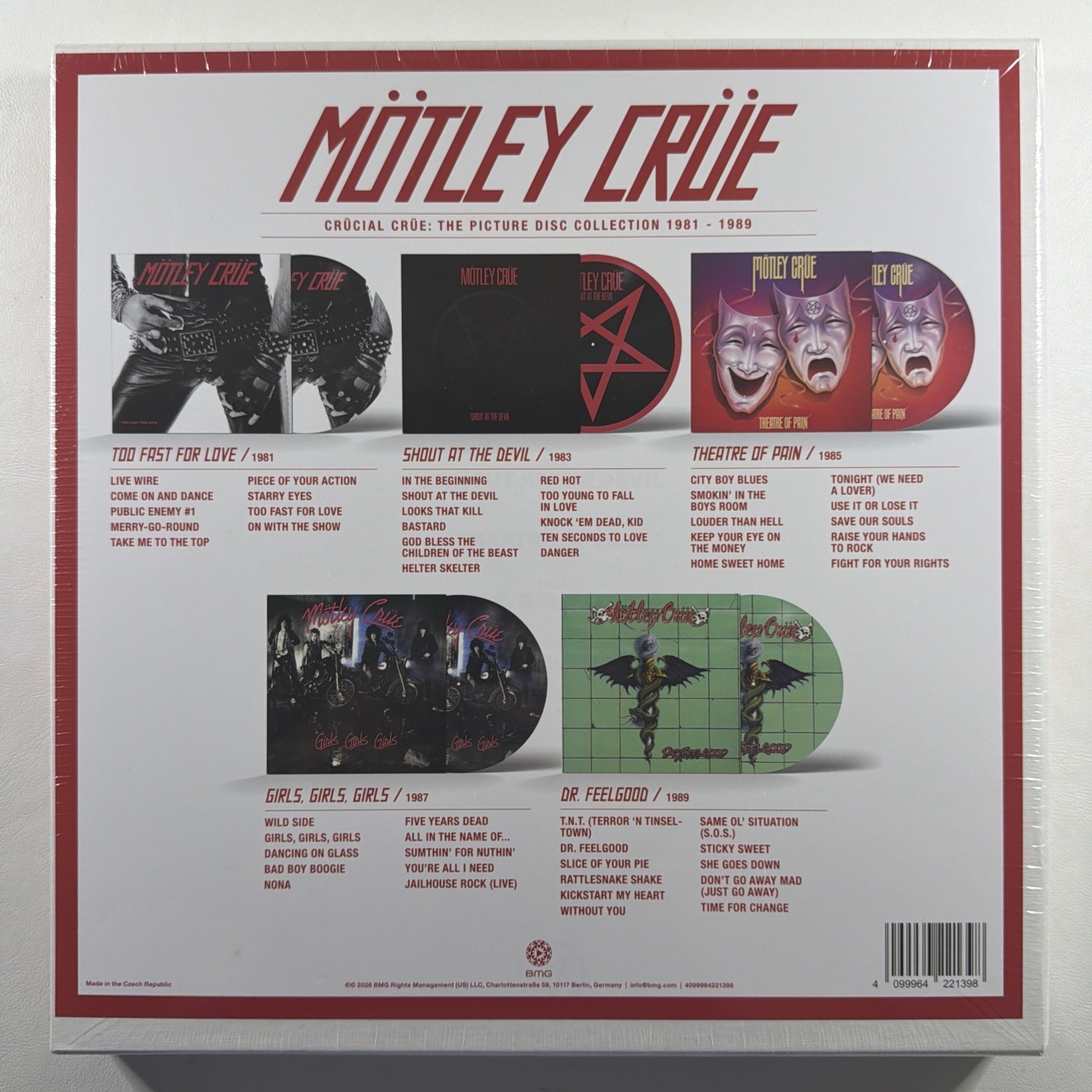 Motley Crue - Crucial Crue 45th Anniv. Ed 5LP Picture Disc Box Set 2026 Sealed - Image 3