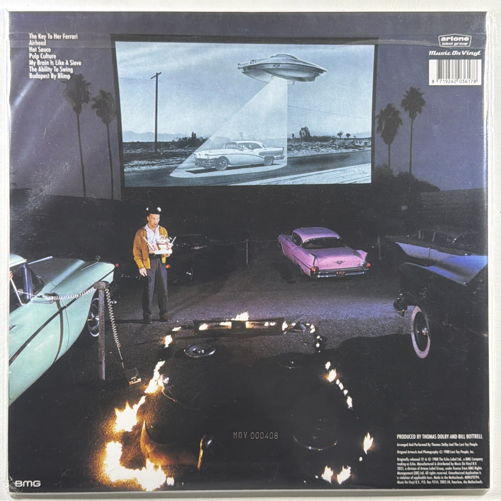 Thomas Dolby -Aliens Ate My Buick LP MOVLP3794 Sealed 2025 180g Clear 408/1K - Image 2