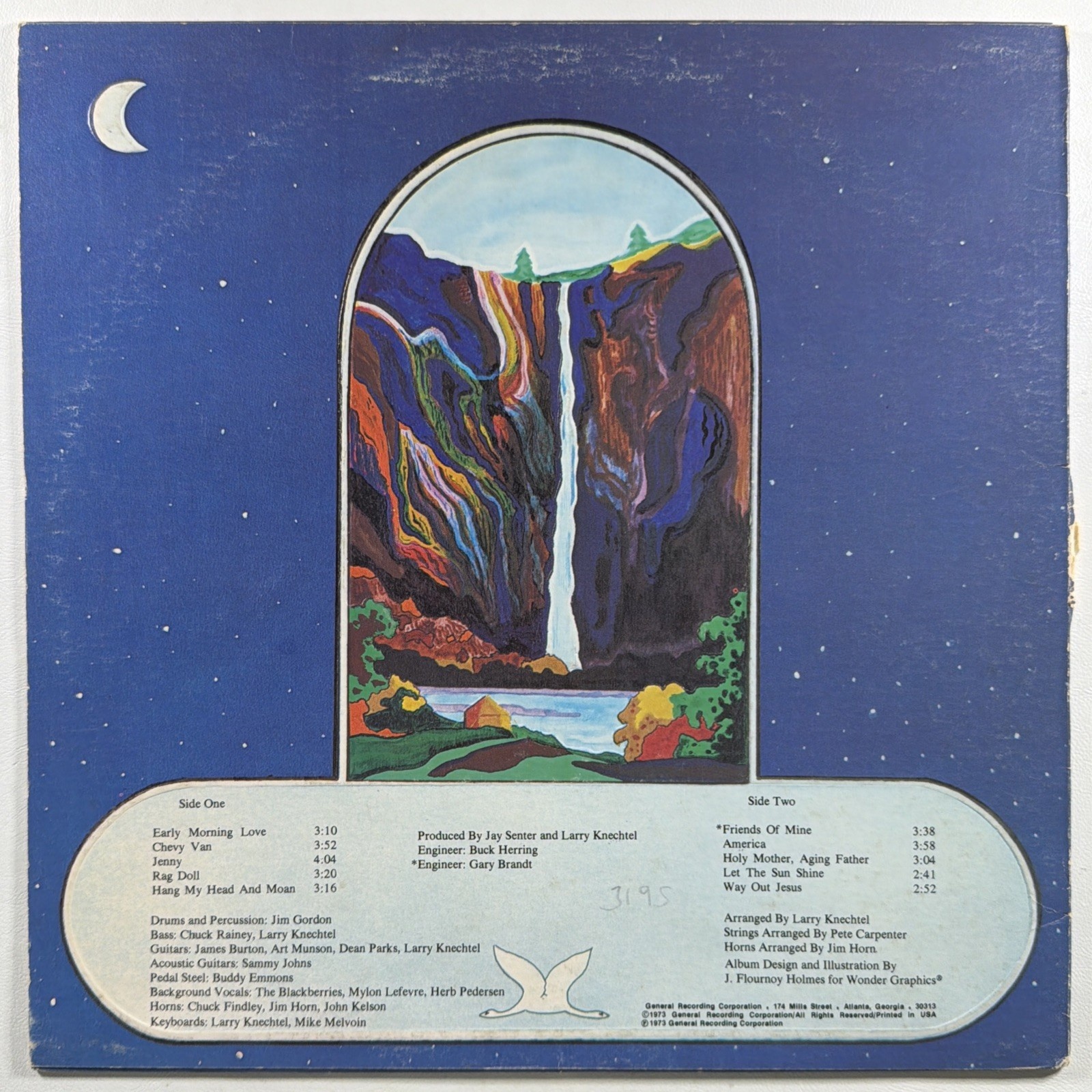 Sammy Johns - Chevy Van LP GRC Records GA-5003 EX 1973 Rock Early Morning Love - Image 2