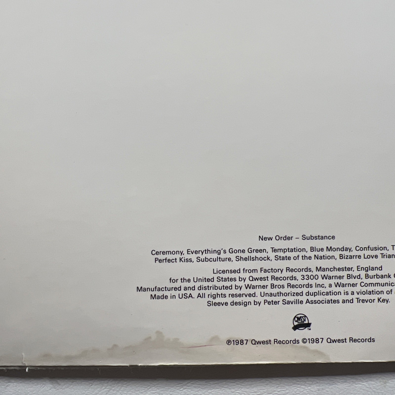 NEW ORDER - Substance 1987 2LP EX Original Press Qwest 256211 Blue Monday - Image 10