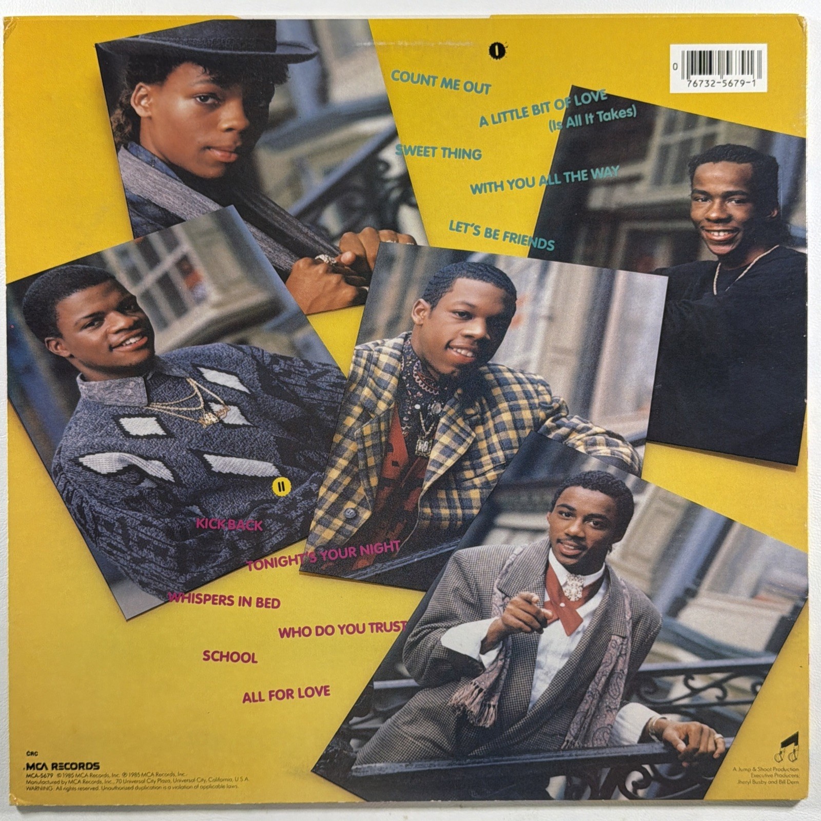 New Edition - All For Love MCA-5679 LP NM 1985 Bobby Brown Funk Soul Pop - Image 2