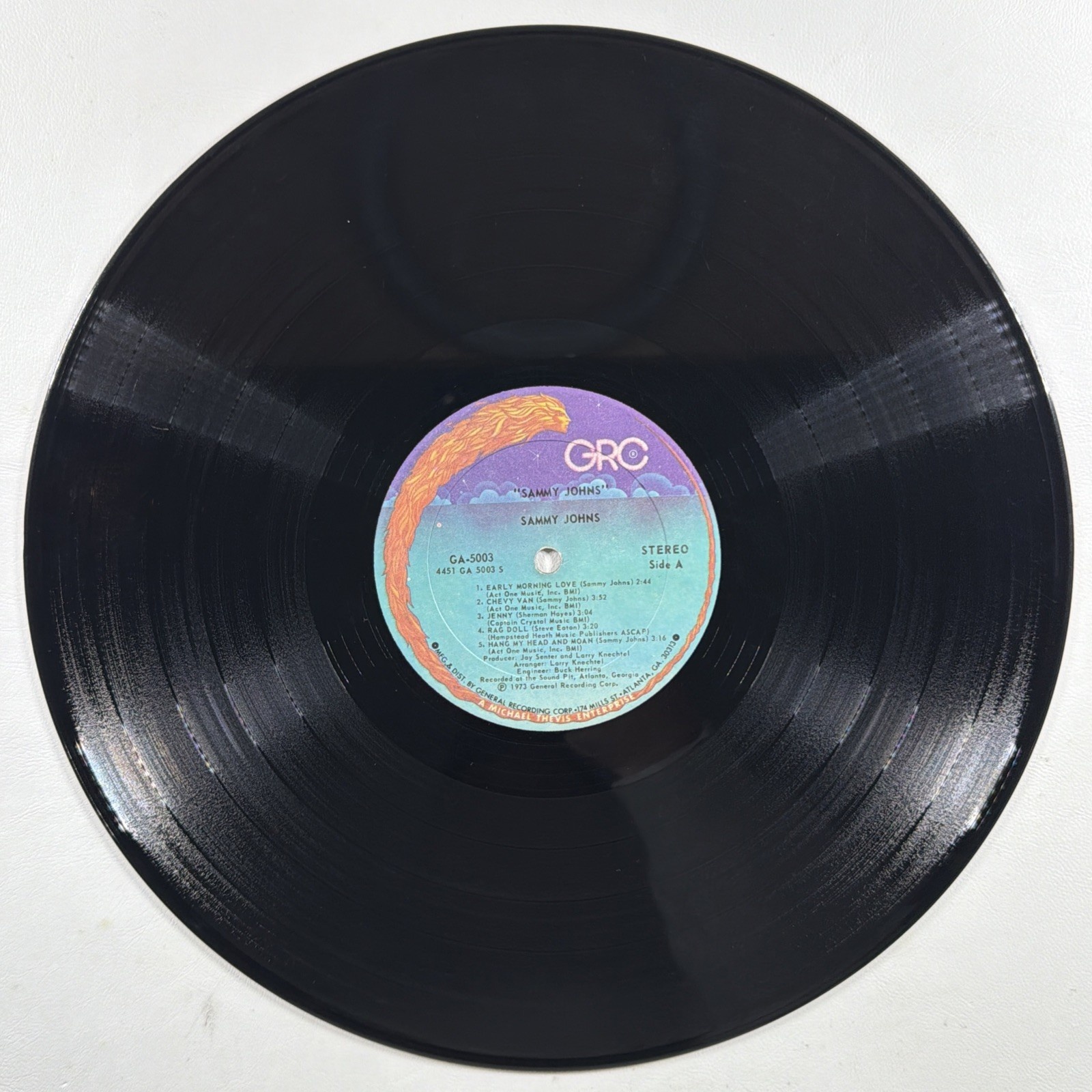 Sammy Johns - Chevy Van LP GRC Records GA-5003 EX 1973 Rock Early Morning Love - Image 4