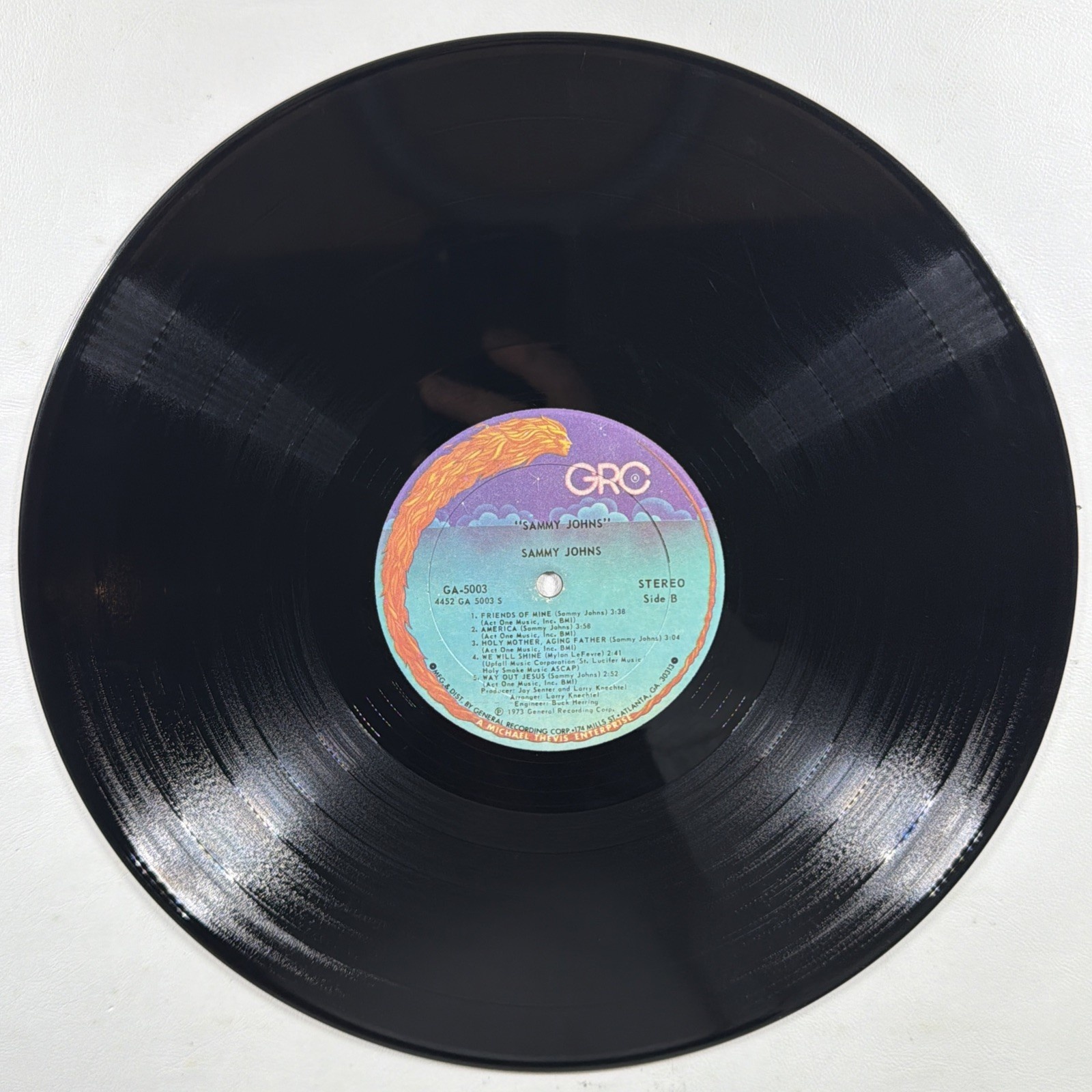 Sammy Johns - Chevy Van LP GRC Records GA-5003 EX 1973 Rock Early Morning Love - Image 5