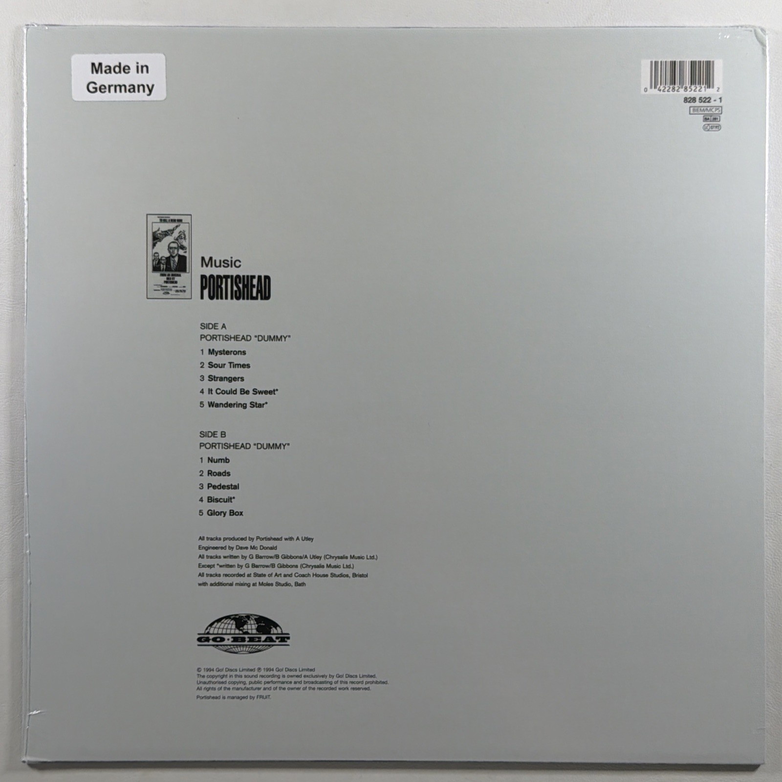 Portishead - Dummy LP GoBeat 828-522-1 Sealed Germany Trip Hop Downtempo - Image 2
