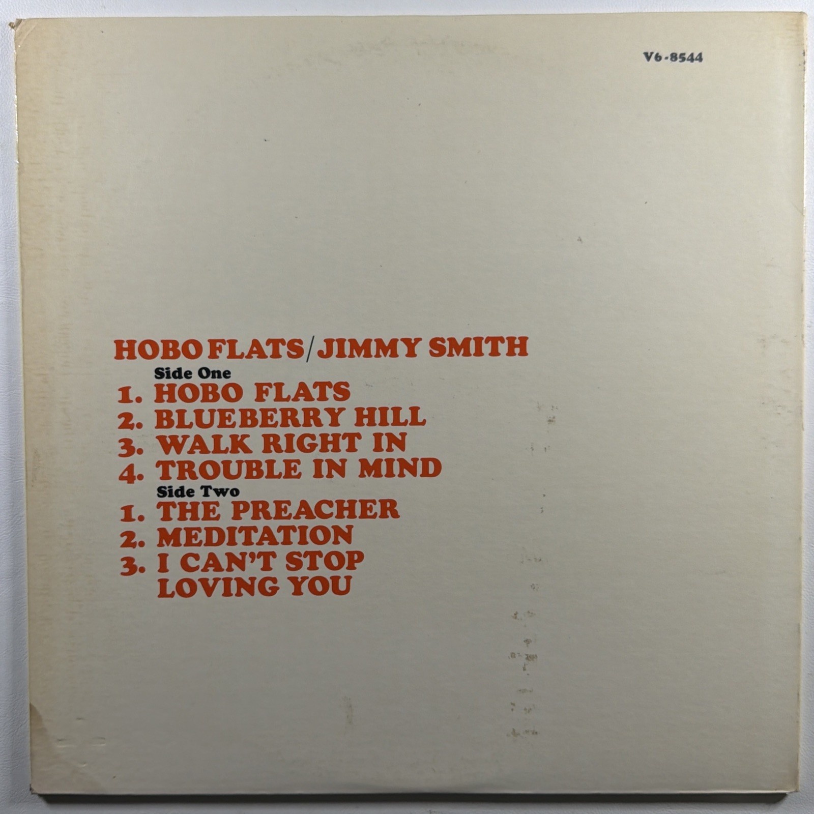 Jimmy Smith - Hobo Flats LP Verve V6-8544 VG+ 1963 Gatefold Cool Jazz Blues - Image 2