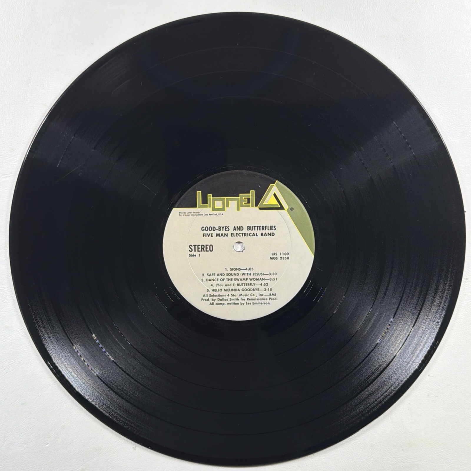 Five Man Electrical Band - Good-Byes And Butterflies LP Lionel LRS1100 VG+ 1971 - Image 4