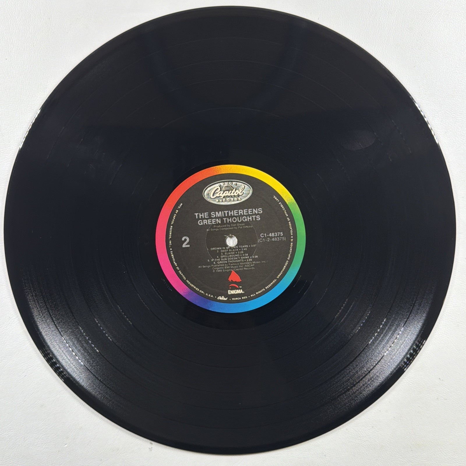 The Smithereens - Green Thoughts LP Capitol C1-48375 EX 1988 Only A Memory - Image 4